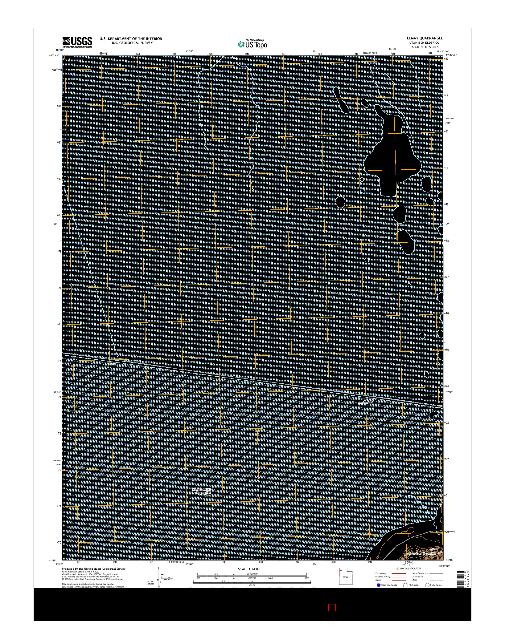 USGS US TOPO 7.5-MINUTE MAP FOR LEMAY, UT 2014