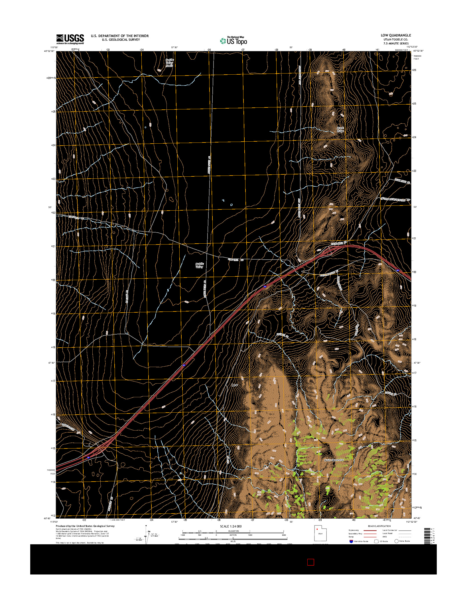 USGS US TOPO 7.5-MINUTE MAP FOR LOW, UT 2014