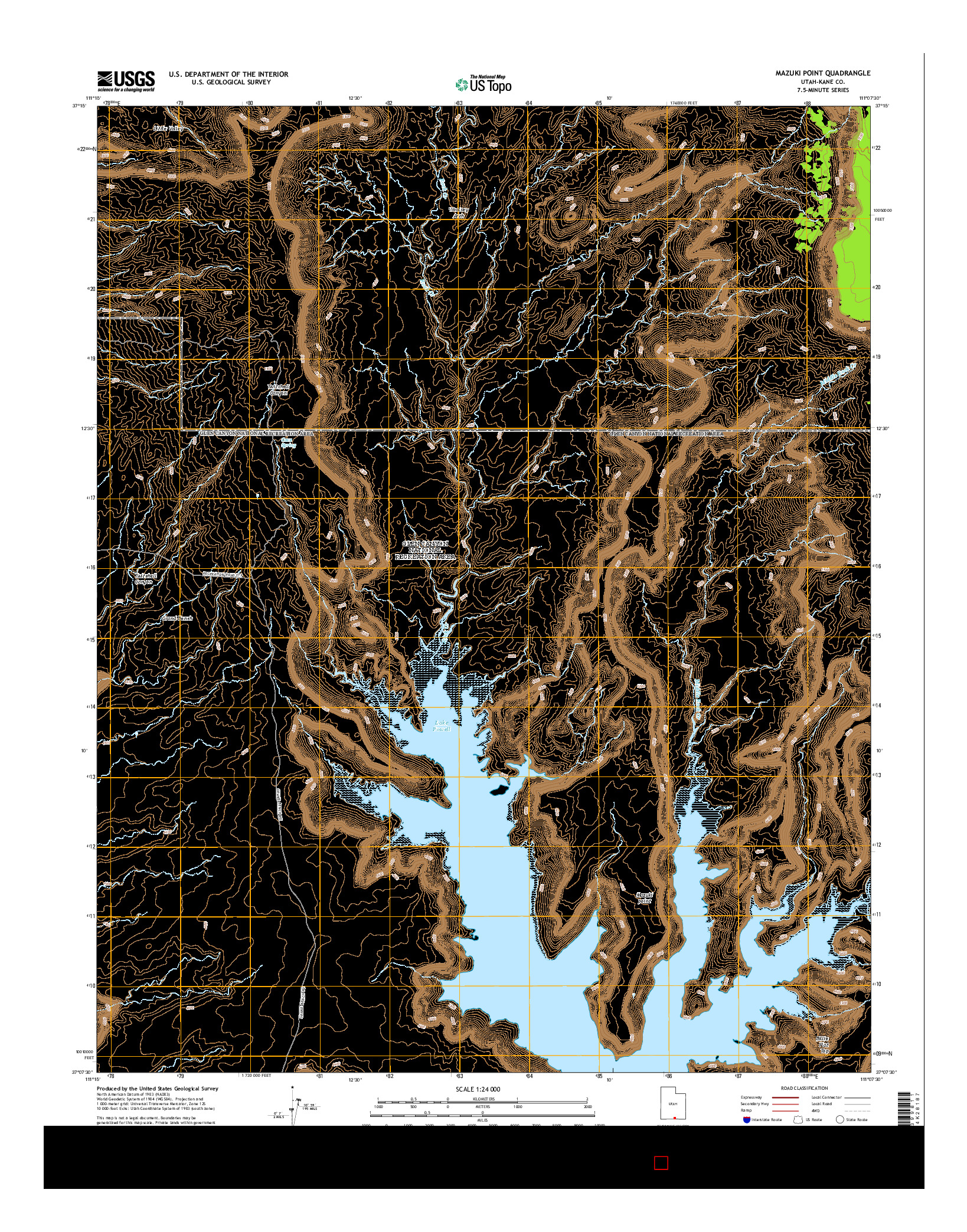 USGS US TOPO 7.5-MINUTE MAP FOR MAZUKI POINT, UT 2014