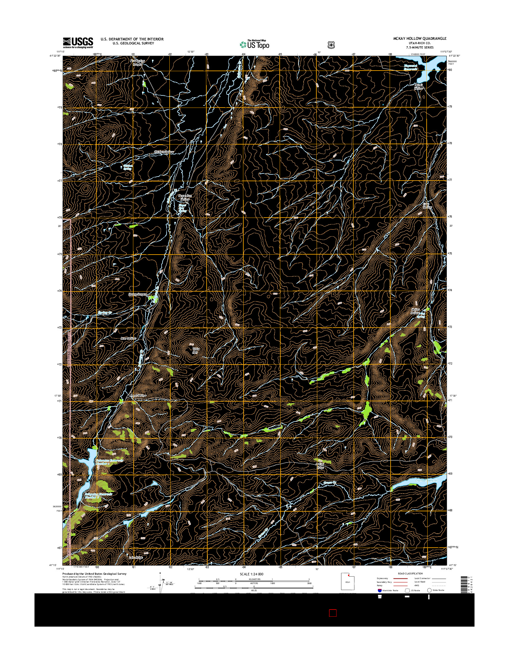 USGS US TOPO 7.5-MINUTE MAP FOR MCKAY HOLLOW, UT 2014