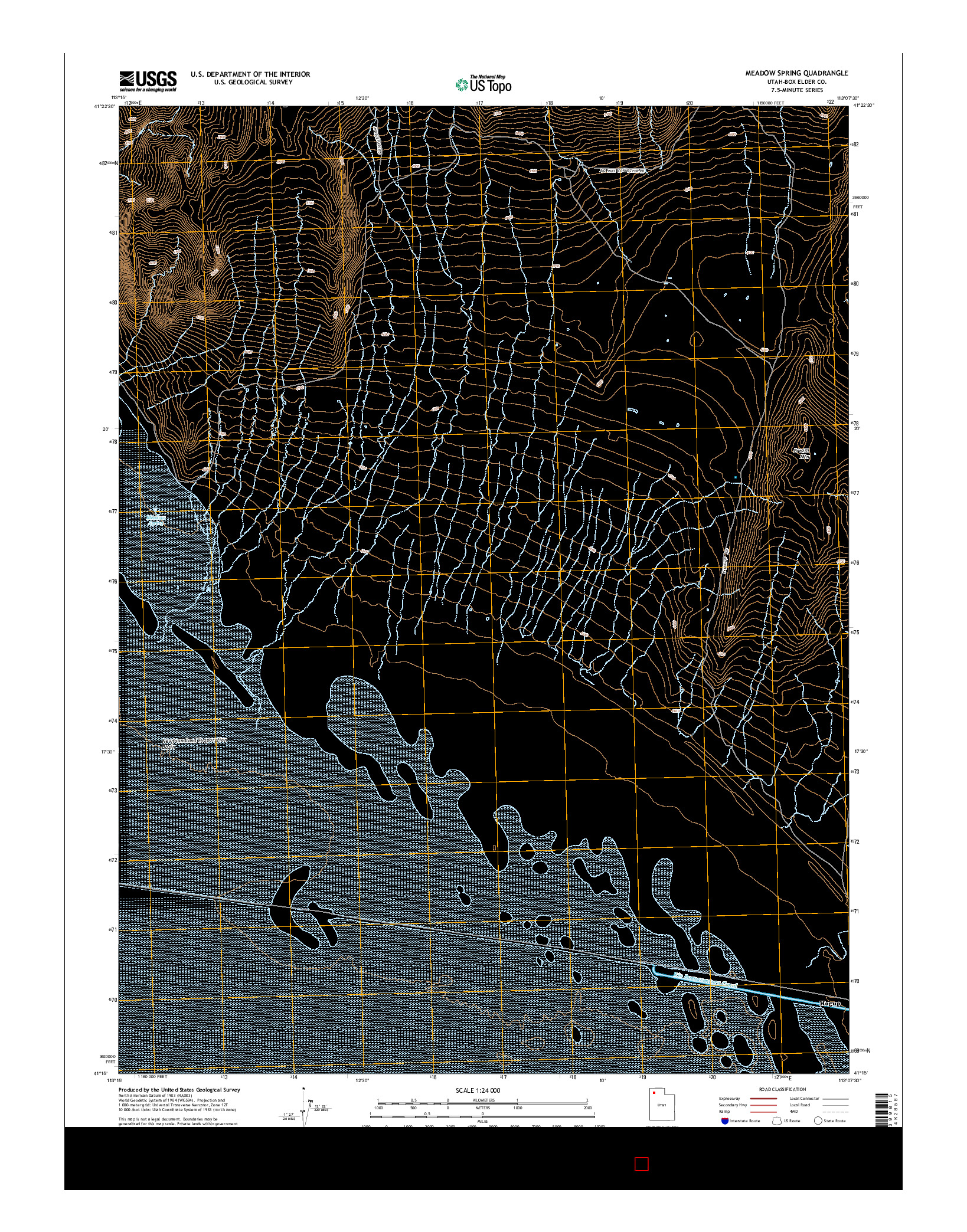 USGS US TOPO 7.5-MINUTE MAP FOR MEADOW SPRING, UT 2014