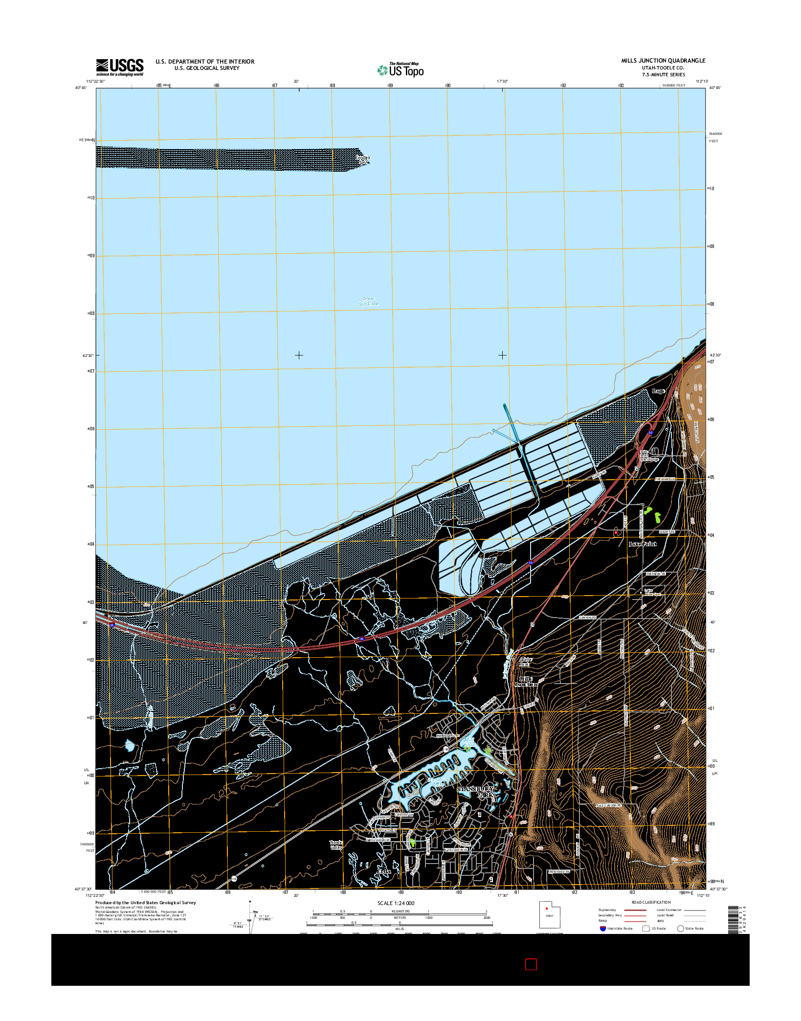 USGS US TOPO 7.5-MINUTE MAP FOR MILLS JUNCTION, UT 2014