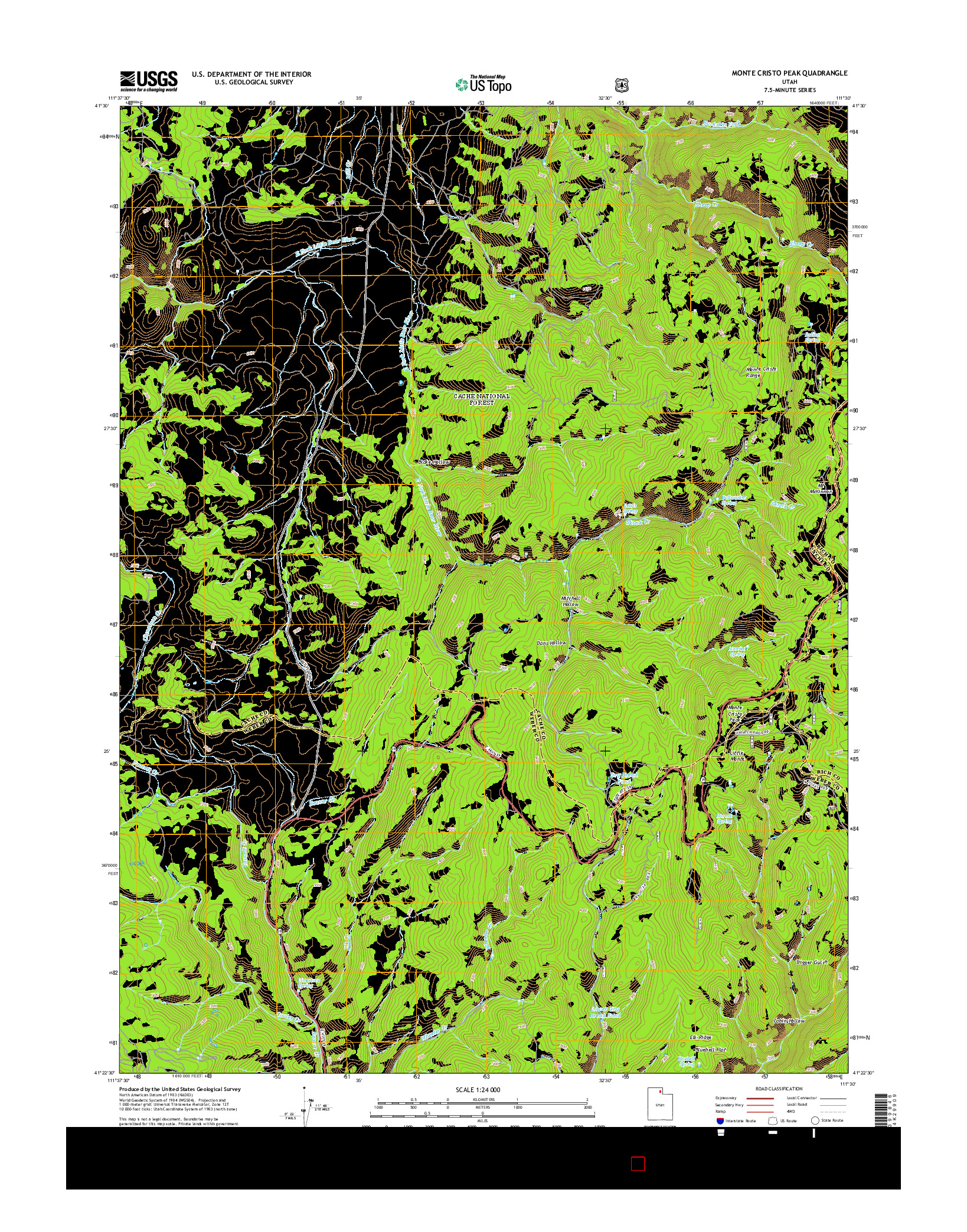 USGS US TOPO 7.5-MINUTE MAP FOR MONTE CRISTO PEAK, UT 2014