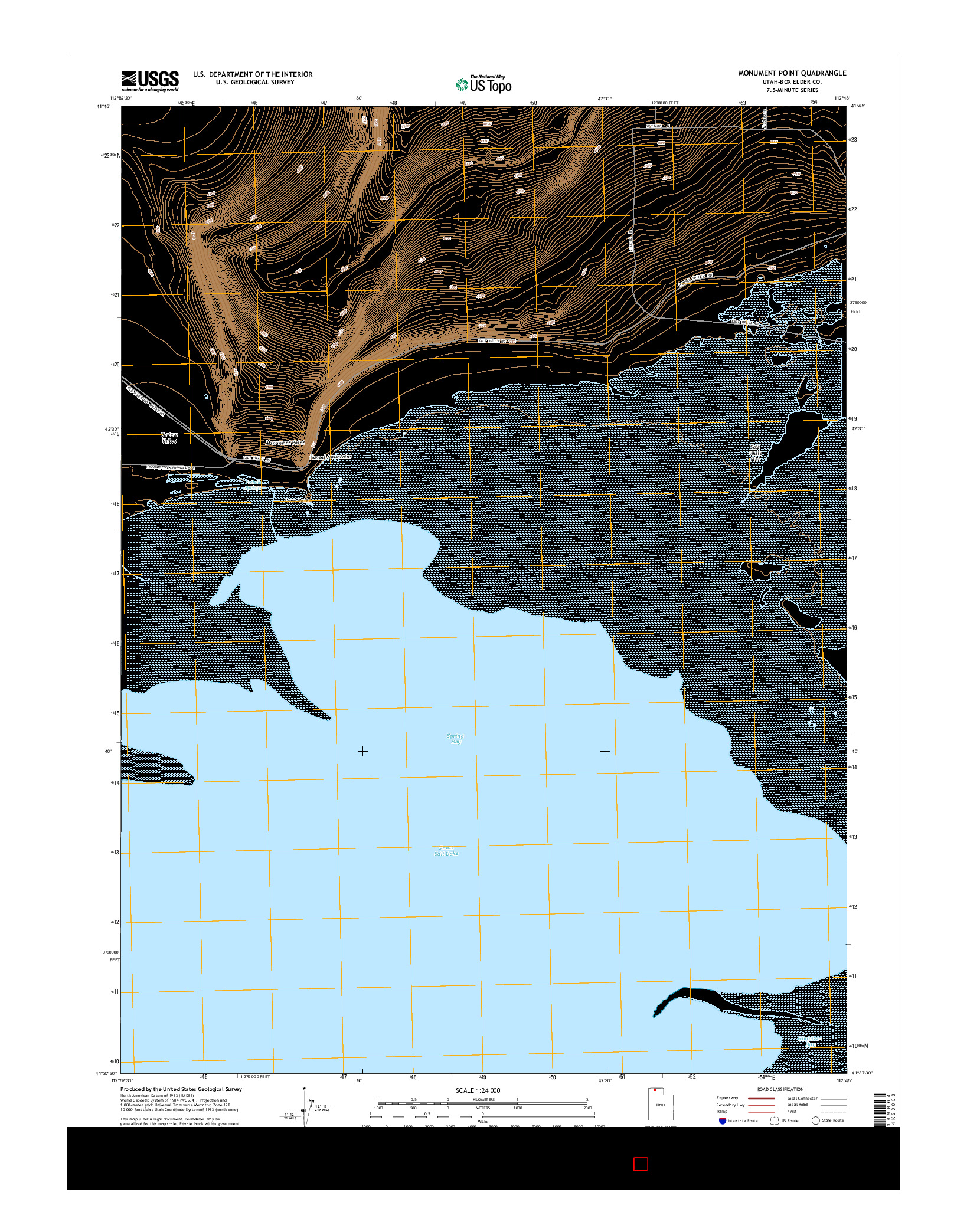 USGS US TOPO 7.5-MINUTE MAP FOR MONUMENT POINT, UT 2014