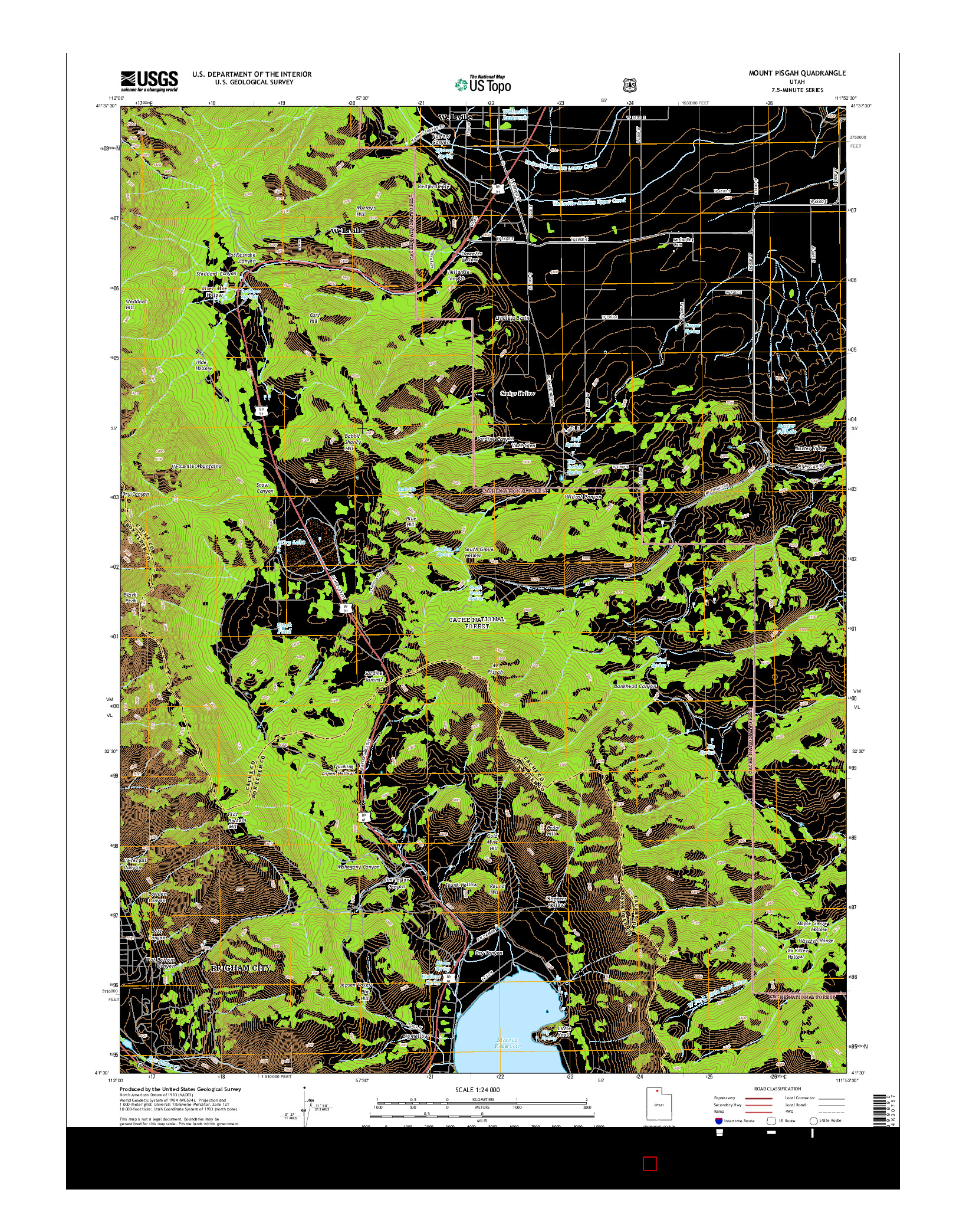 USGS US TOPO 7.5-MINUTE MAP FOR MOUNT PISGAH, UT 2014