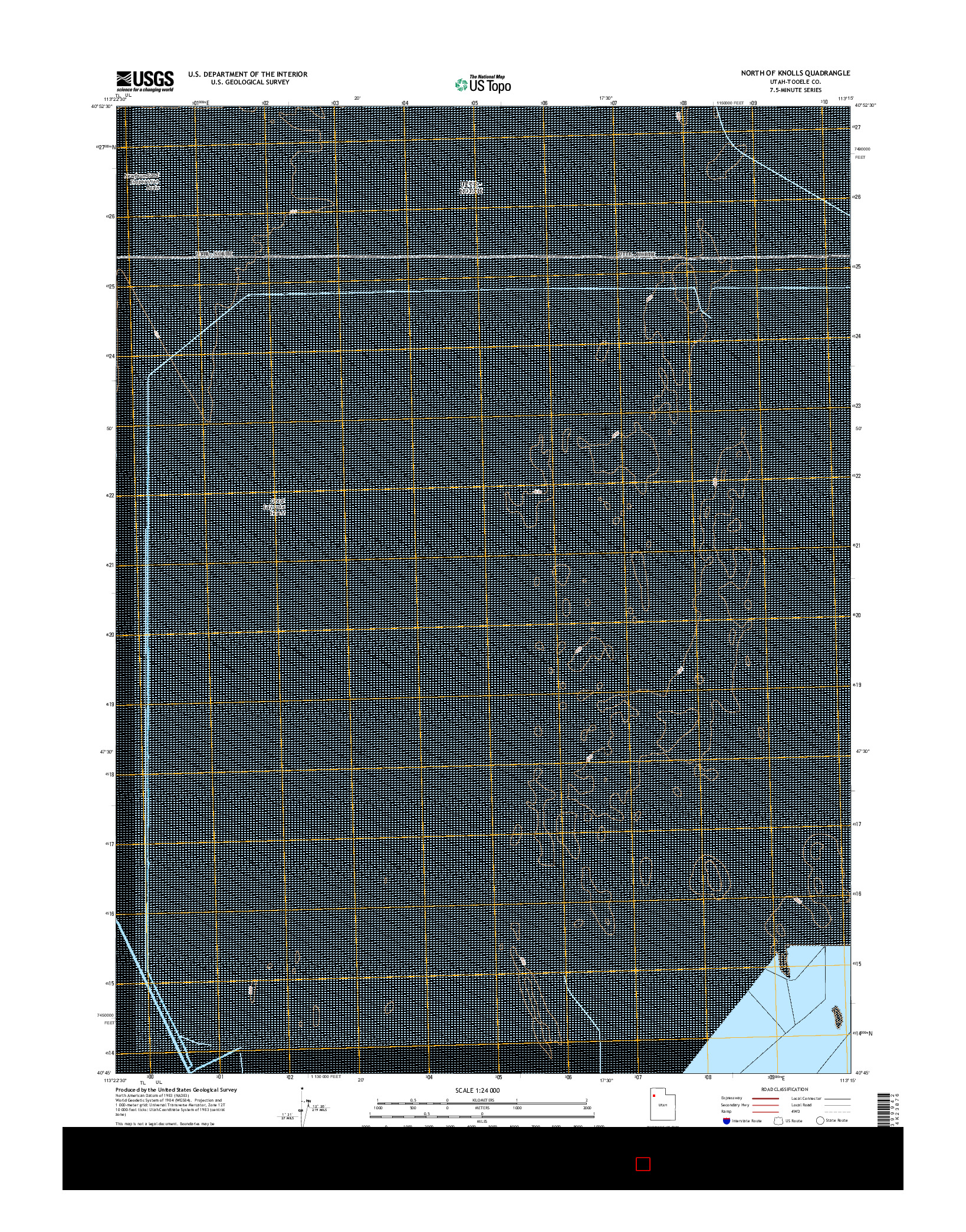 USGS US TOPO 7.5-MINUTE MAP FOR NORTH OF KNOLLS, UT 2014