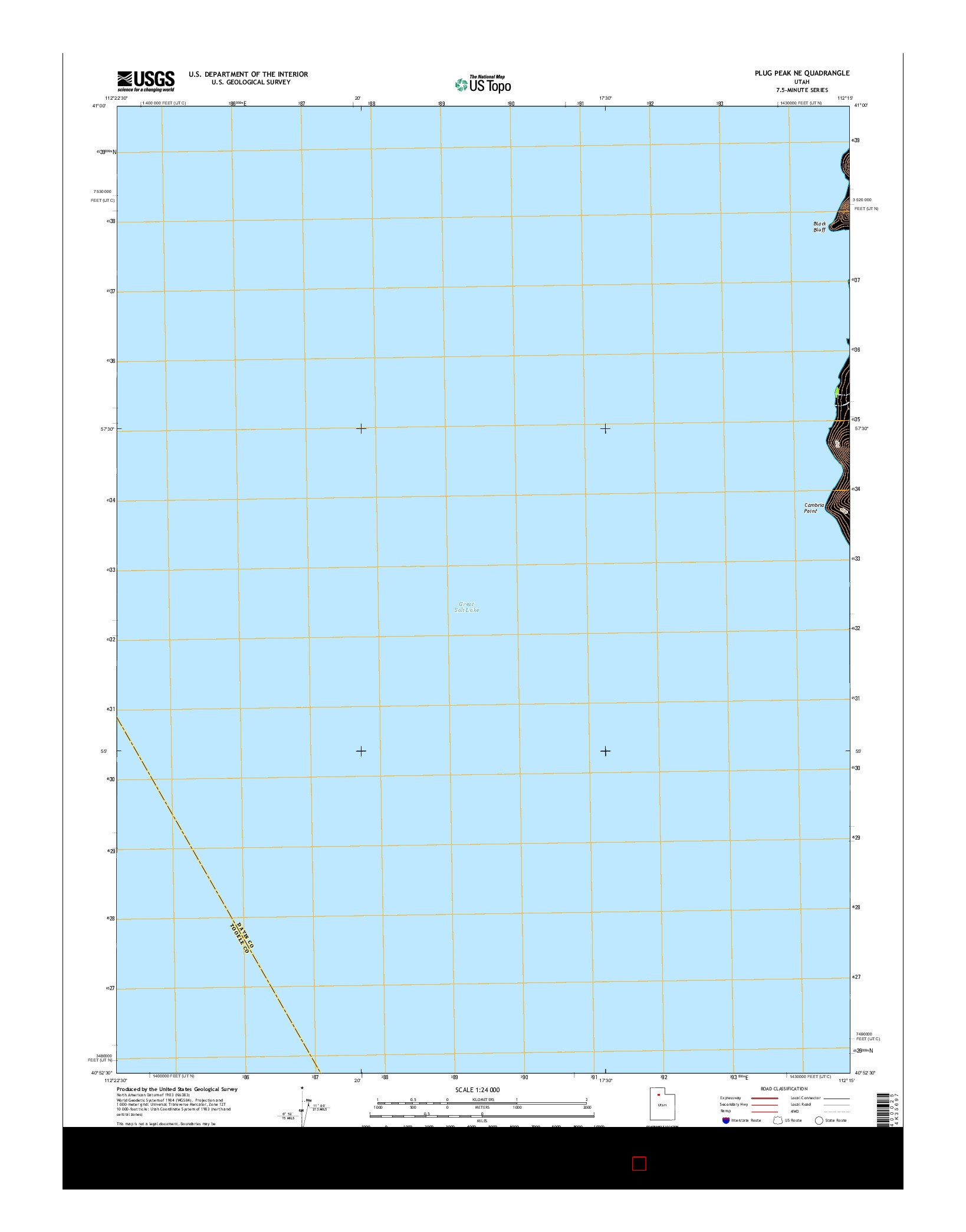 USGS US TOPO 7.5-MINUTE MAP FOR PLUG PEAK NE, UT 2014