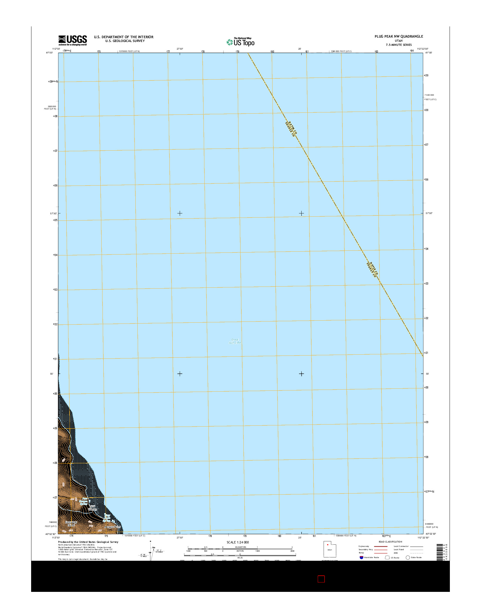 USGS US TOPO 7.5-MINUTE MAP FOR PLUG PEAK NW, UT 2014