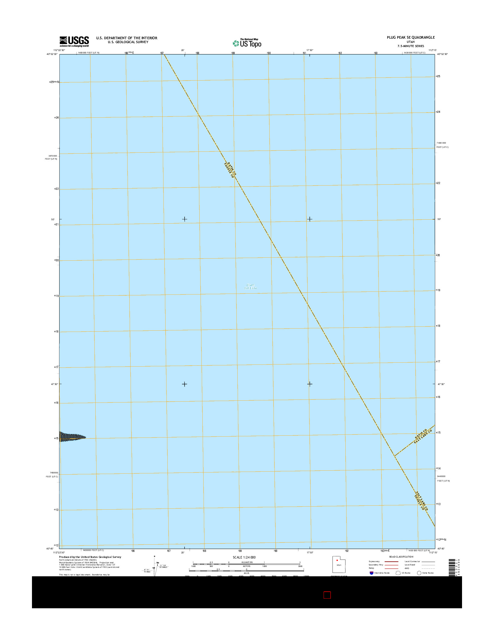 USGS US TOPO 7.5-MINUTE MAP FOR PLUG PEAK SE, UT 2014