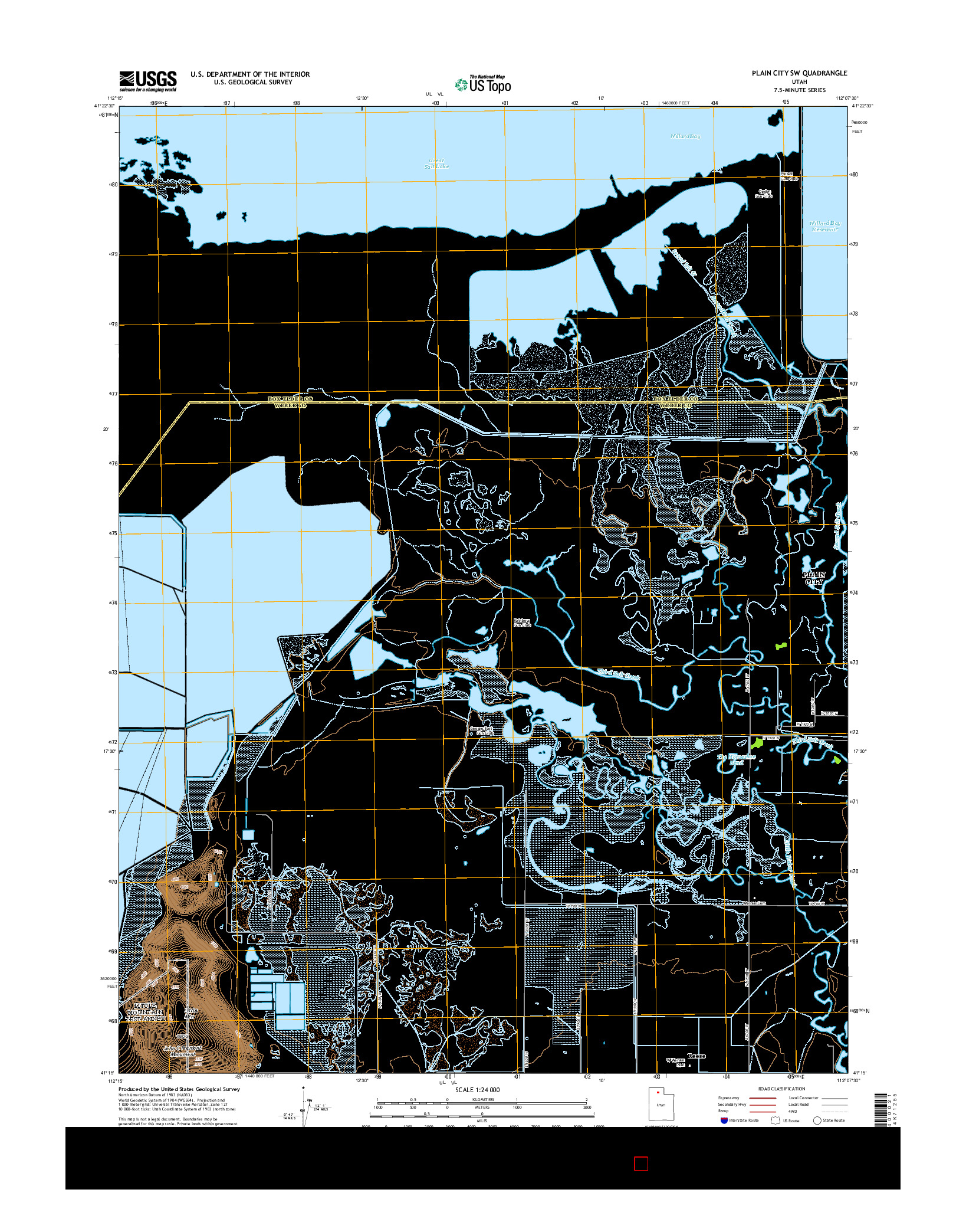 USGS US TOPO 7.5-MINUTE MAP FOR PLAIN CITY SW, UT 2014