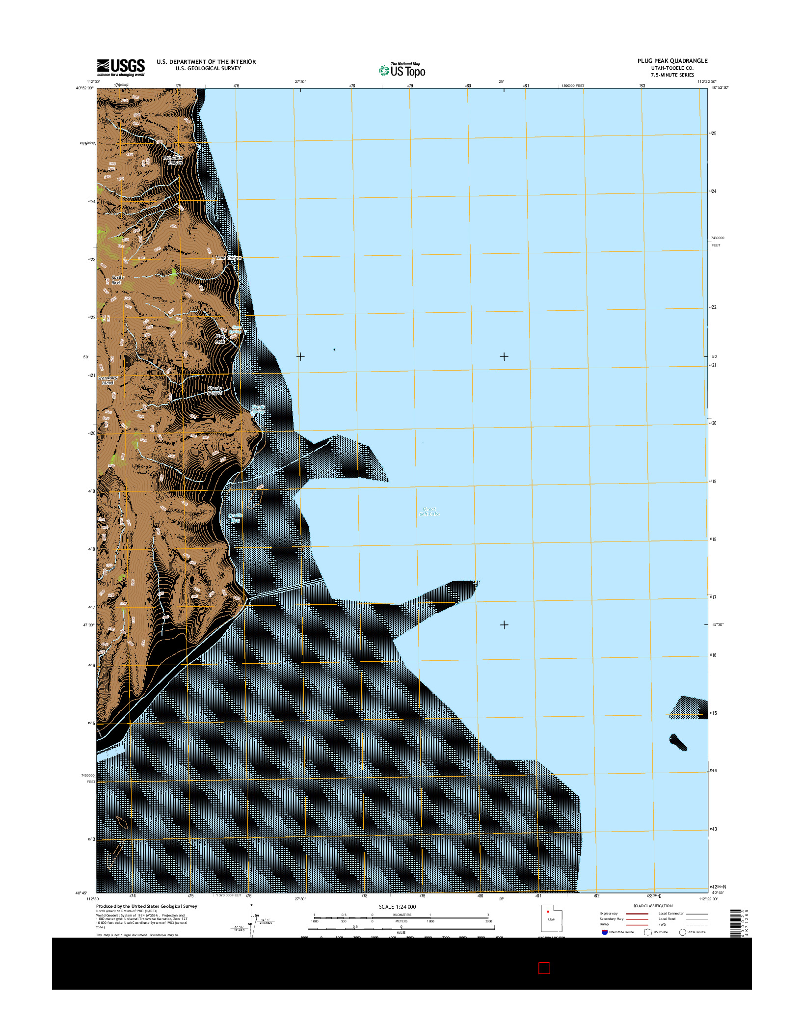 USGS US TOPO 7.5-MINUTE MAP FOR PLUG PEAK, UT 2014