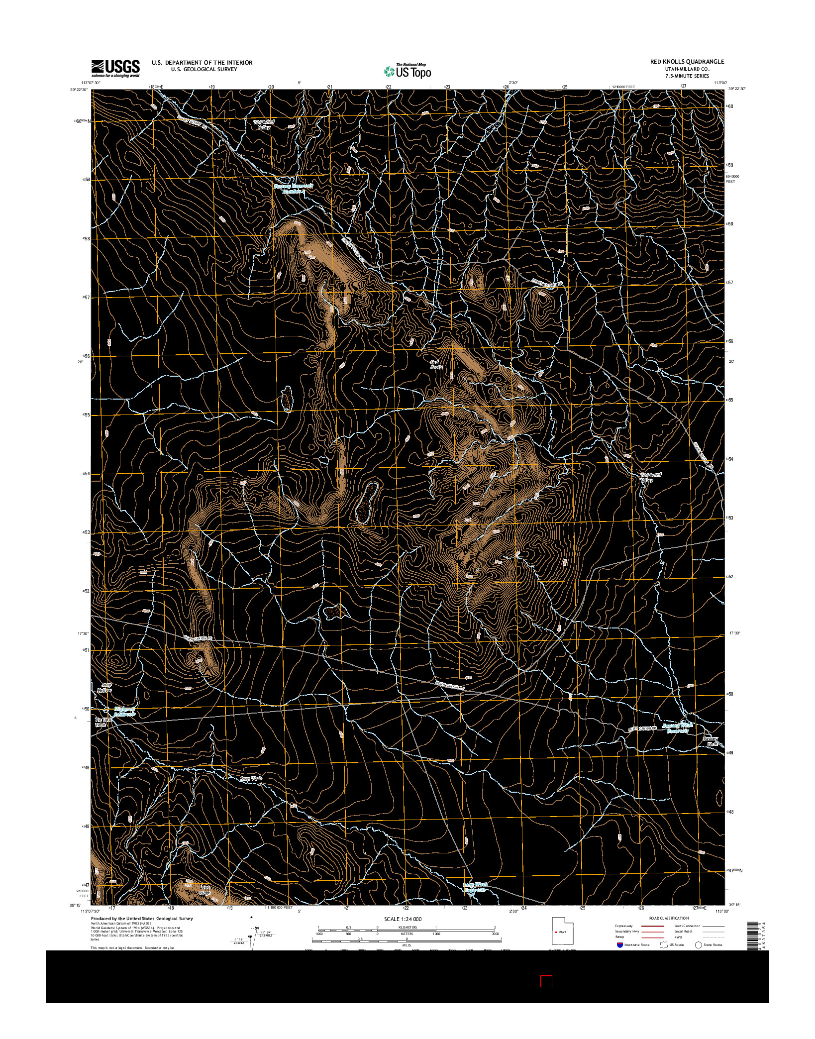 USGS US TOPO 7.5-MINUTE MAP FOR RED KNOLLS, UT 2014
