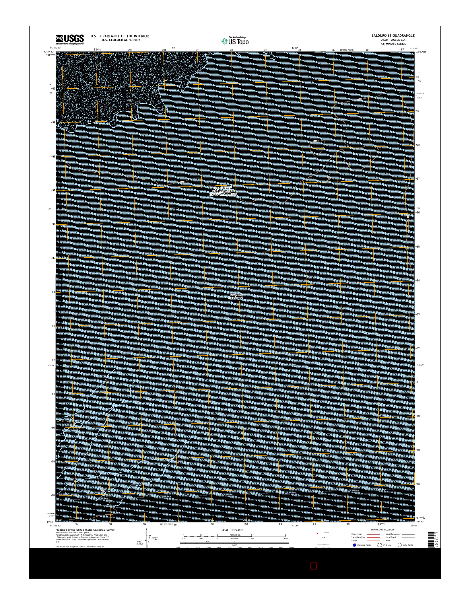 USGS US TOPO 7.5-MINUTE MAP FOR SALDURO SE, UT 2014