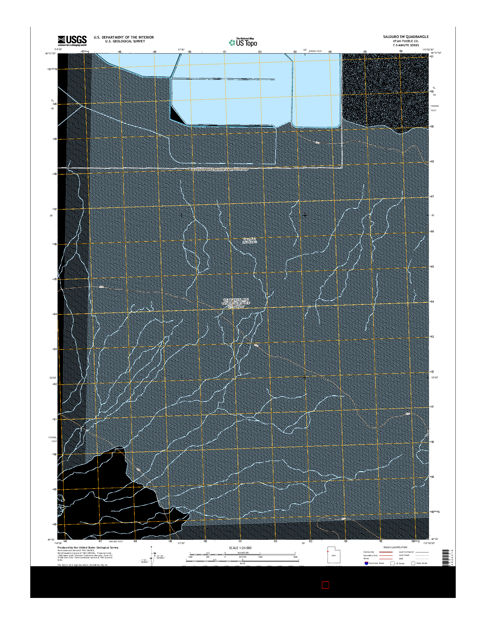 USGS US TOPO 7.5-MINUTE MAP FOR SALDURO SW, UT 2014