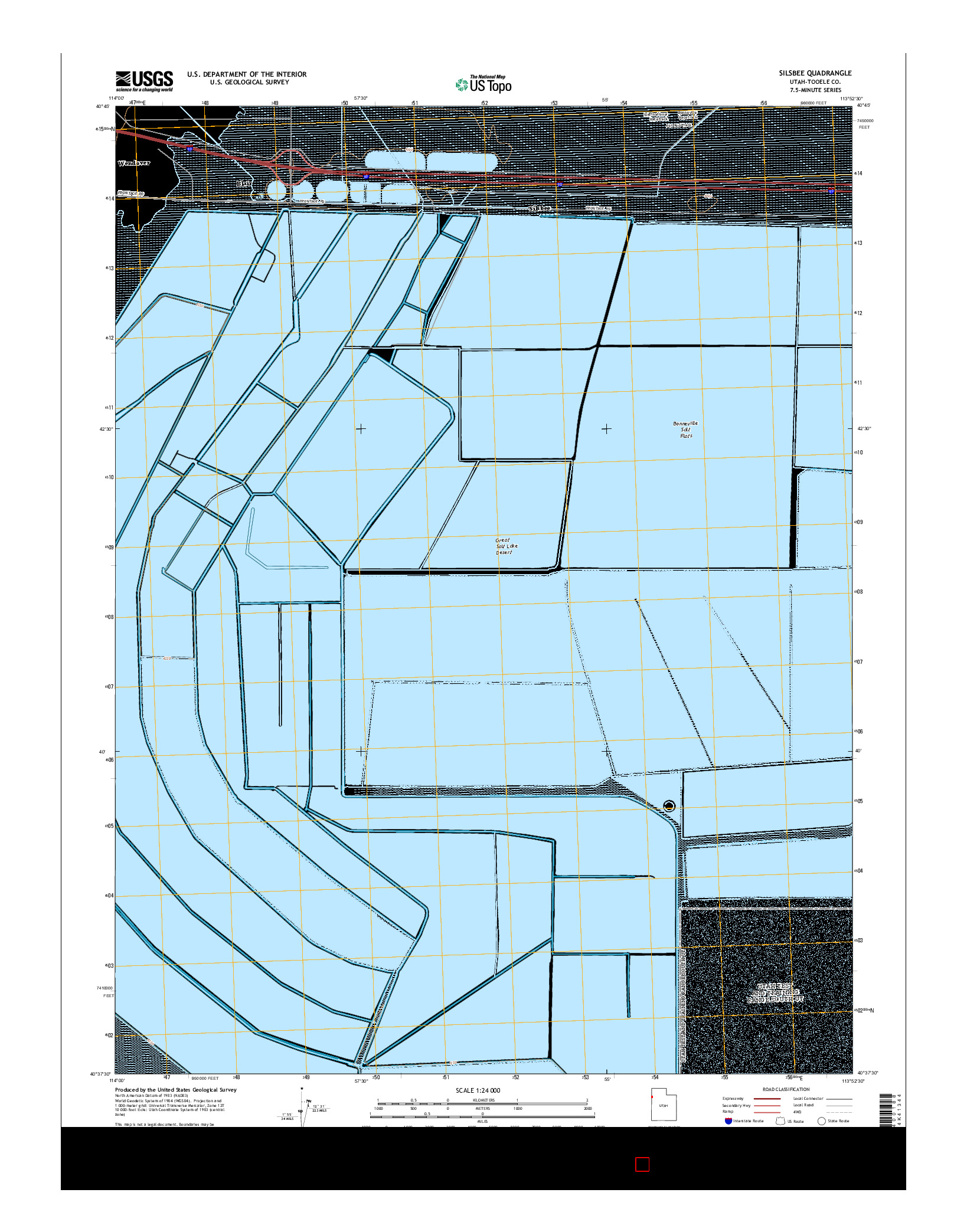 USGS US TOPO 7.5-MINUTE MAP FOR SILSBEE, UT 2014