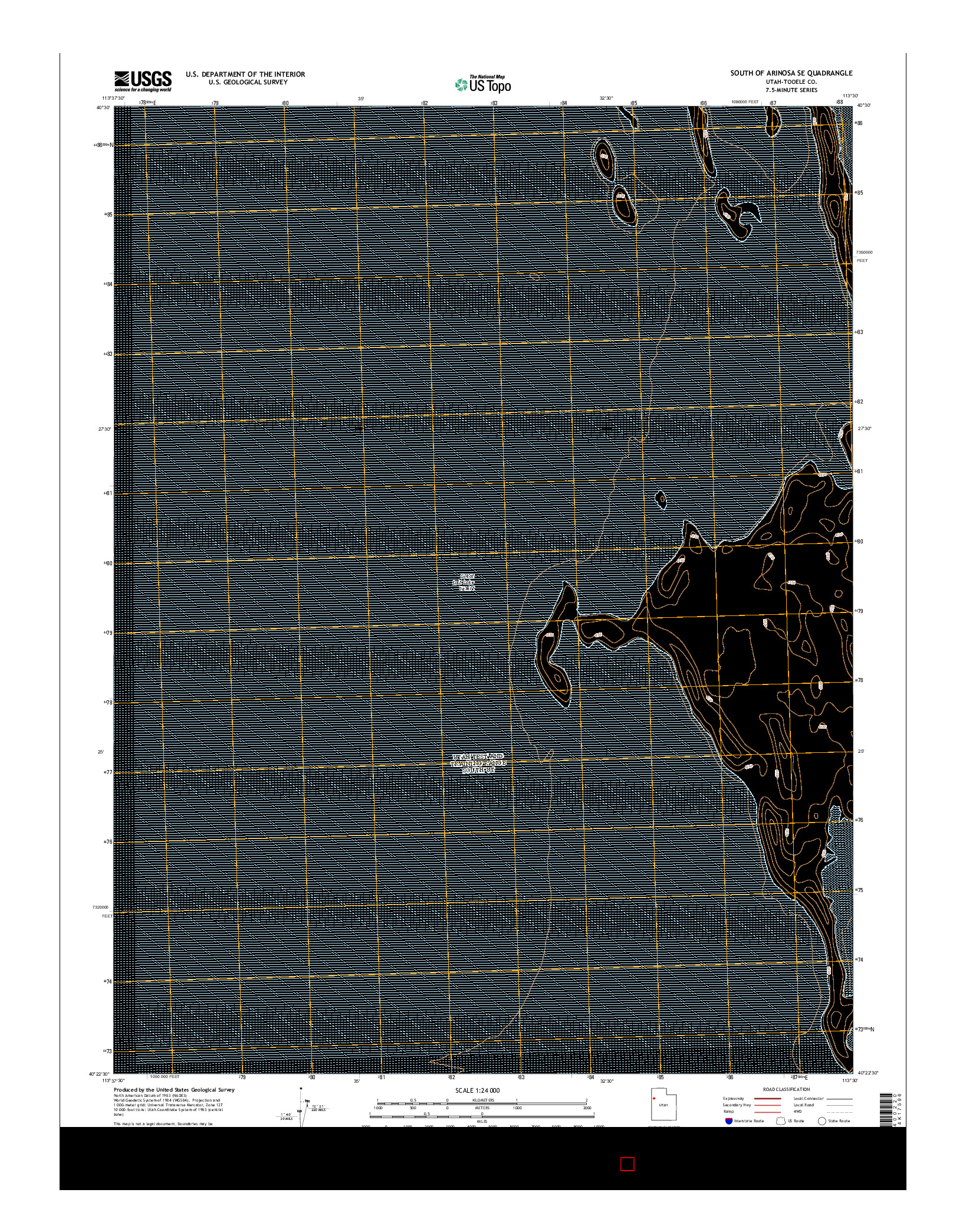 USGS US TOPO 7.5-MINUTE MAP FOR SOUTH OF ARINOSA SE, UT 2014