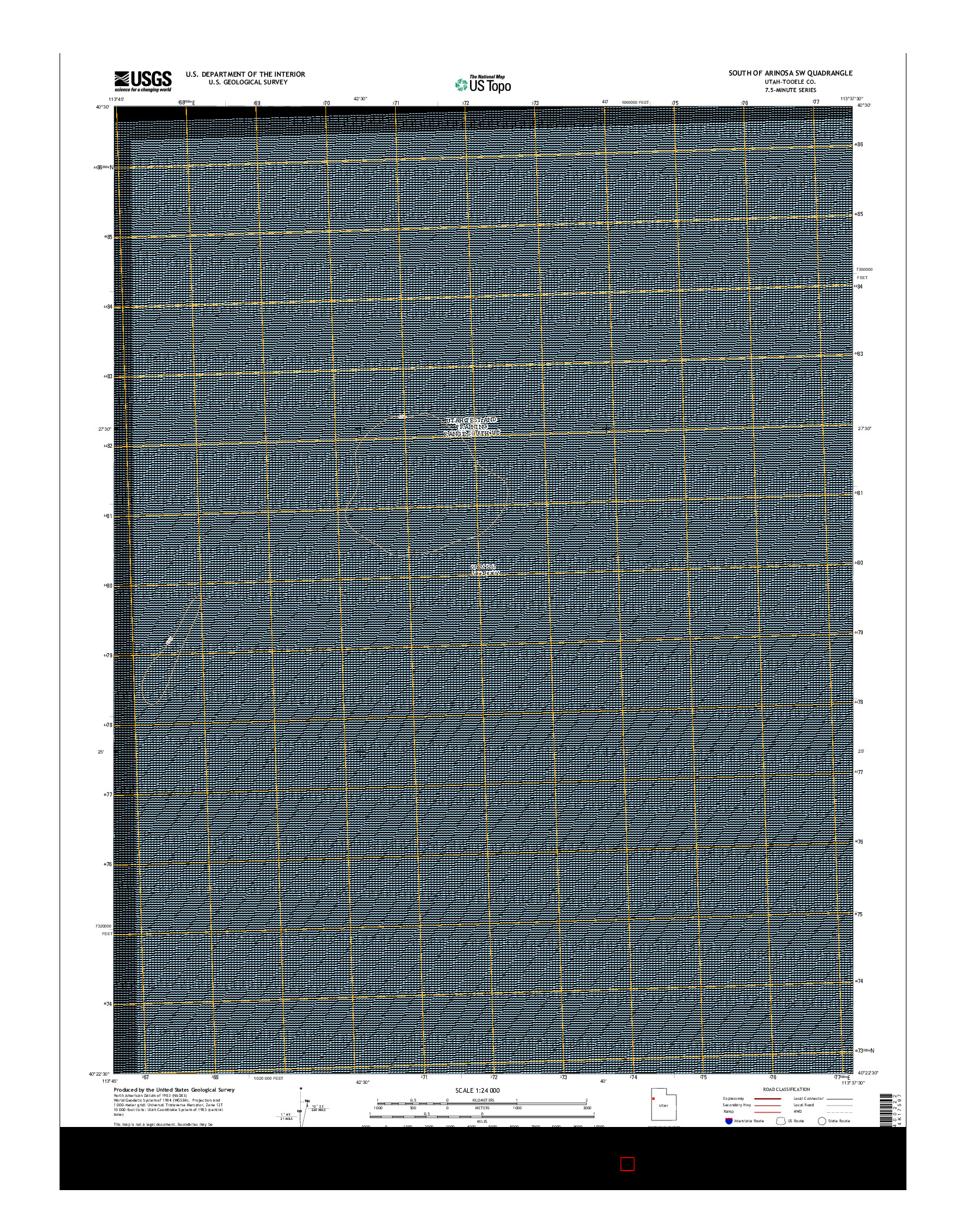 USGS US TOPO 7.5-MINUTE MAP FOR SOUTH OF ARINOSA SW, UT 2014