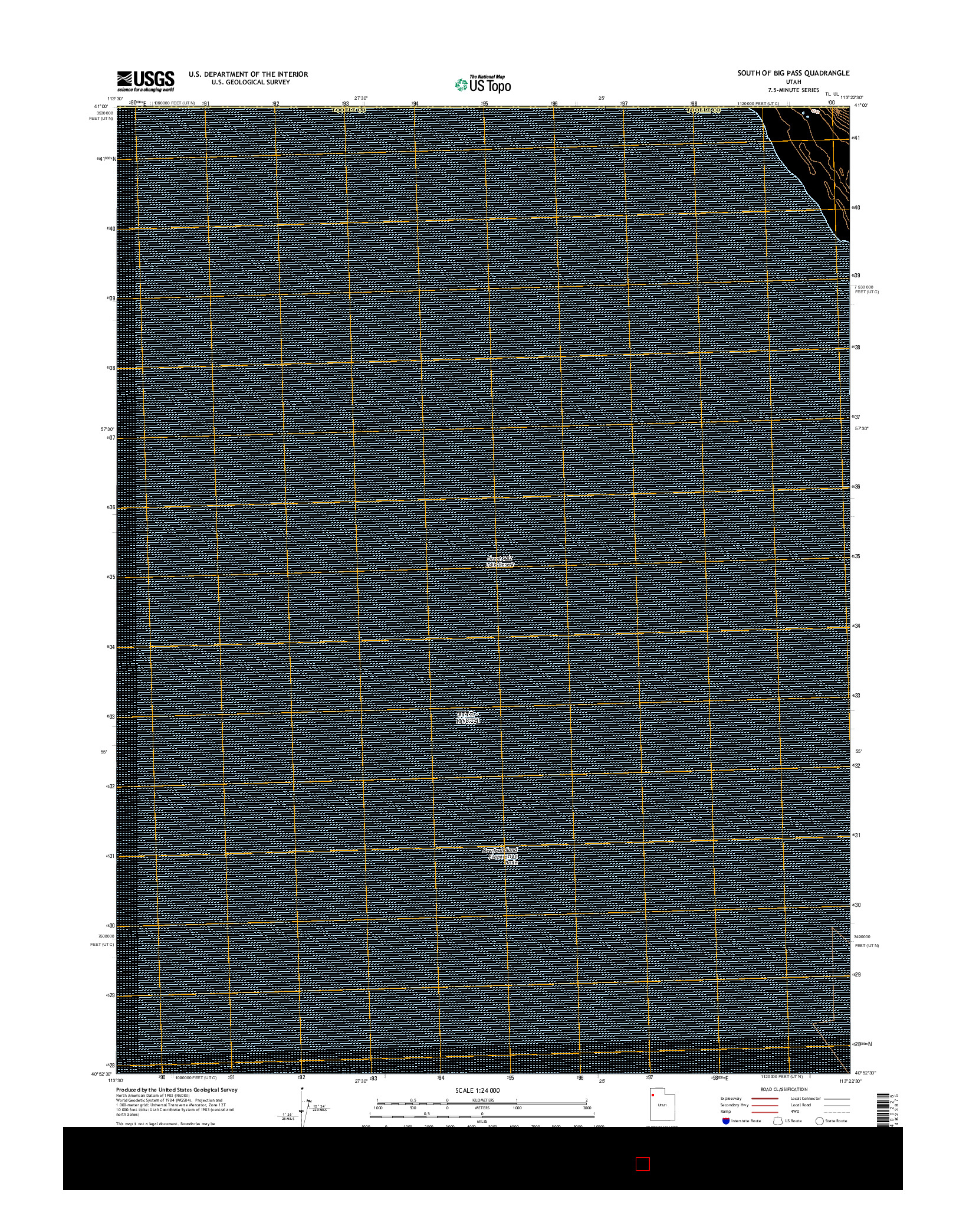 USGS US TOPO 7.5-MINUTE MAP FOR SOUTH OF BIG PASS, UT 2014