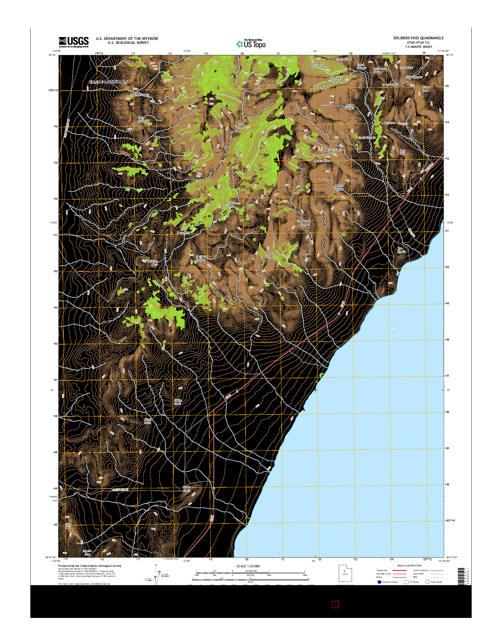 USGS US TOPO 7.5-MINUTE MAP FOR SOLDIERS PASS, UT 2014