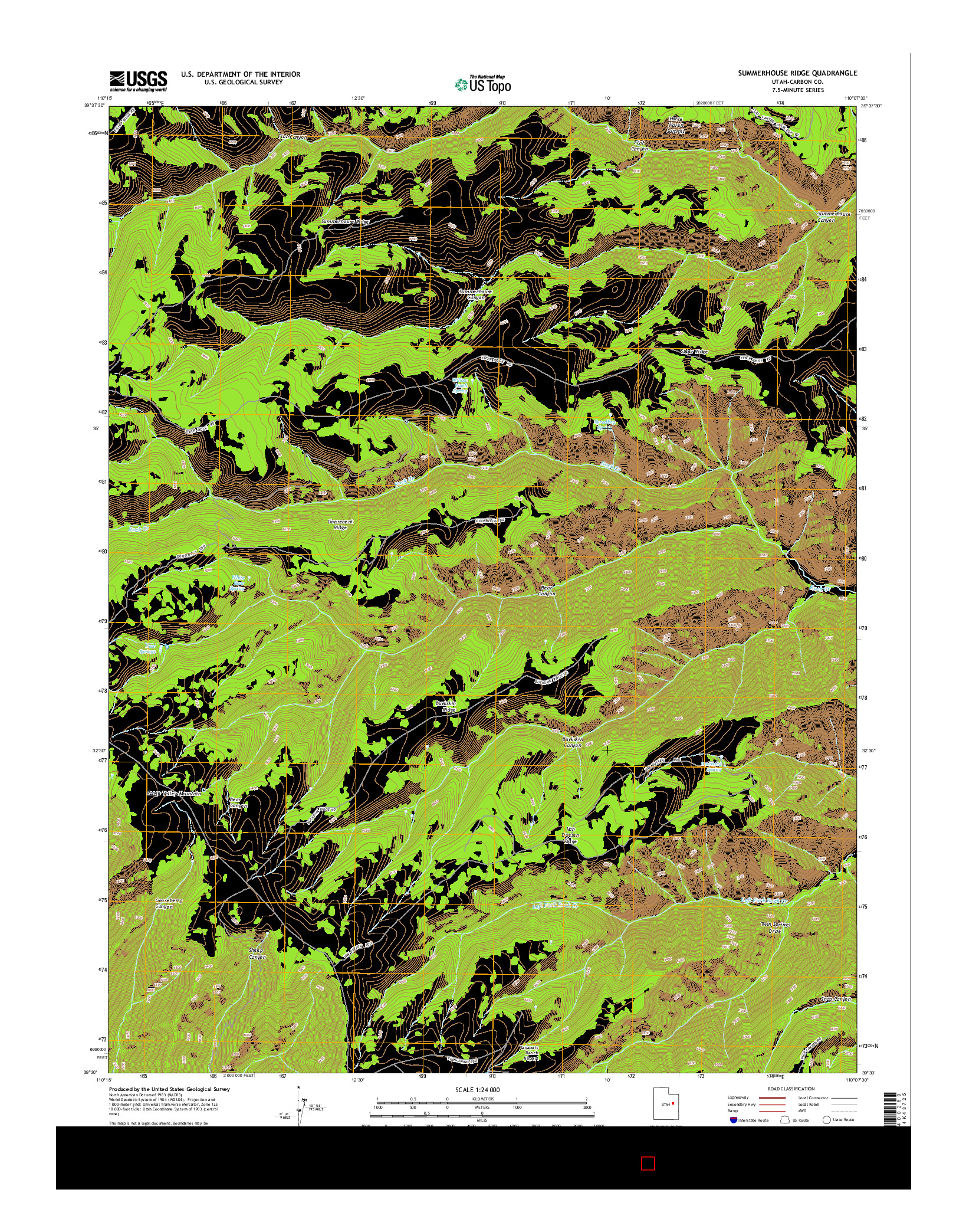 USGS US TOPO 7.5-MINUTE MAP FOR SUMMERHOUSE RIDGE, UT 2014