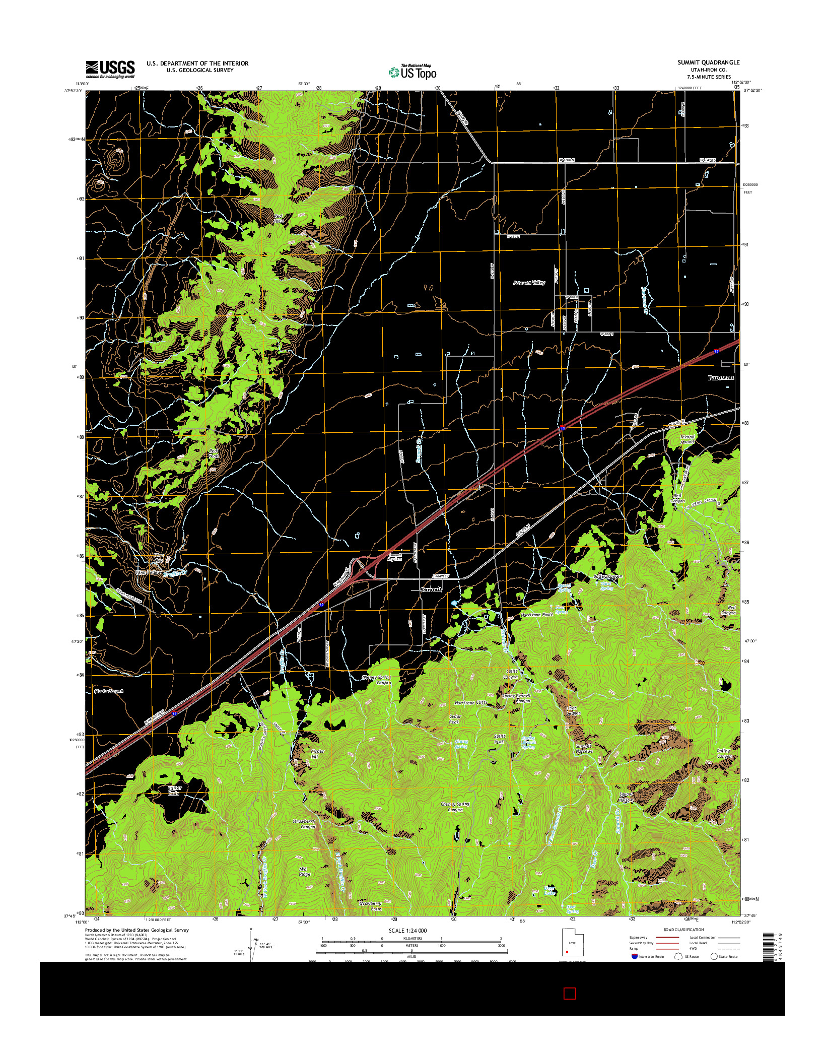 USGS US TOPO 7.5-MINUTE MAP FOR SUMMIT, UT 2014