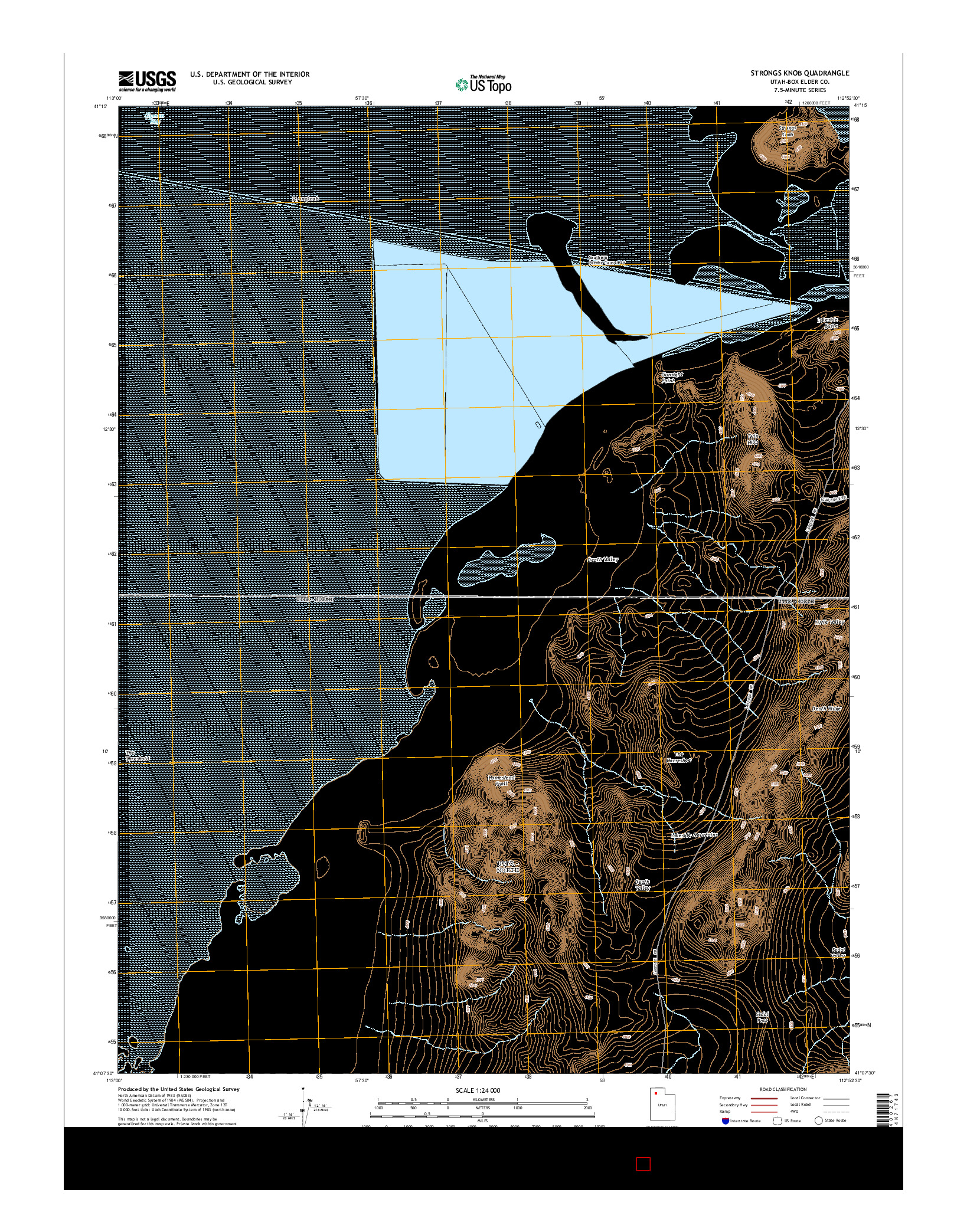 USGS US TOPO 7.5-MINUTE MAP FOR STRONGS KNOB, UT 2014