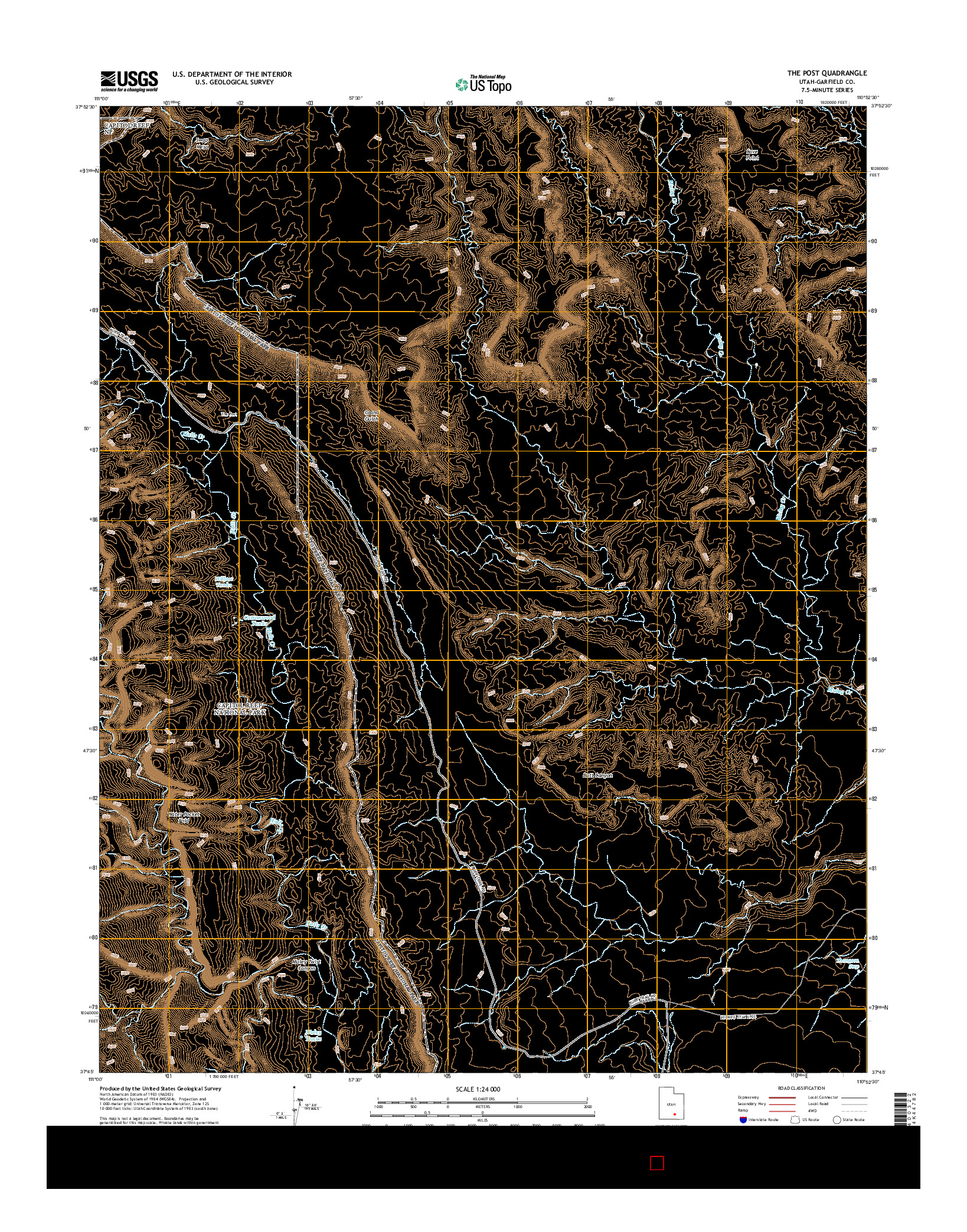 USGS US TOPO 7.5-MINUTE MAP FOR THE POST, UT 2014