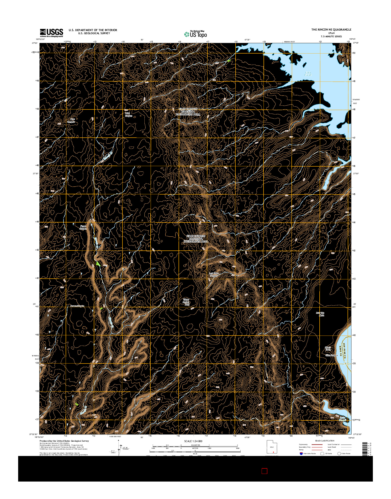 USGS US TOPO 7.5-MINUTE MAP FOR THE RINCON NE, UT 2014