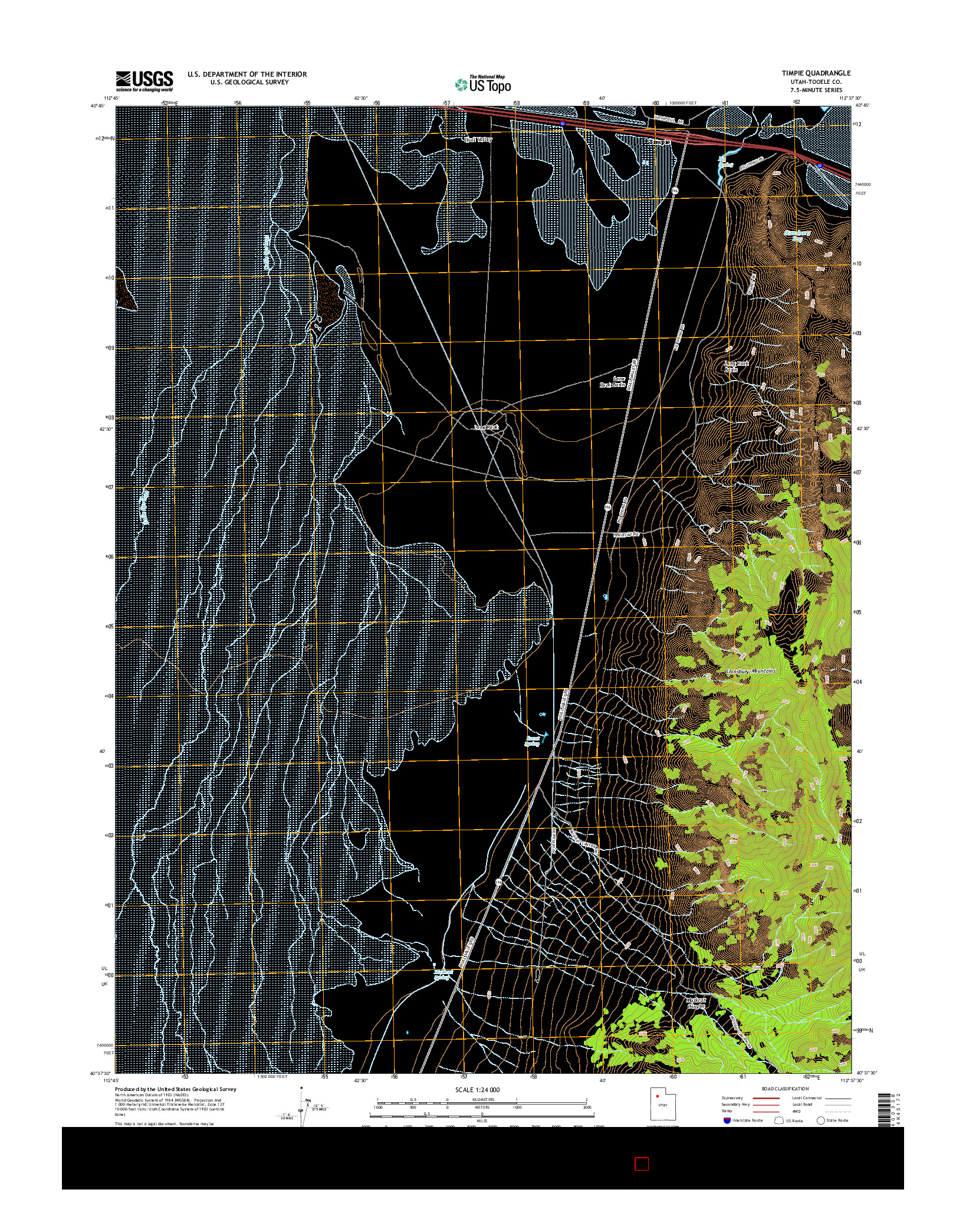 USGS US TOPO 7.5-MINUTE MAP FOR TIMPIE, UT 2014