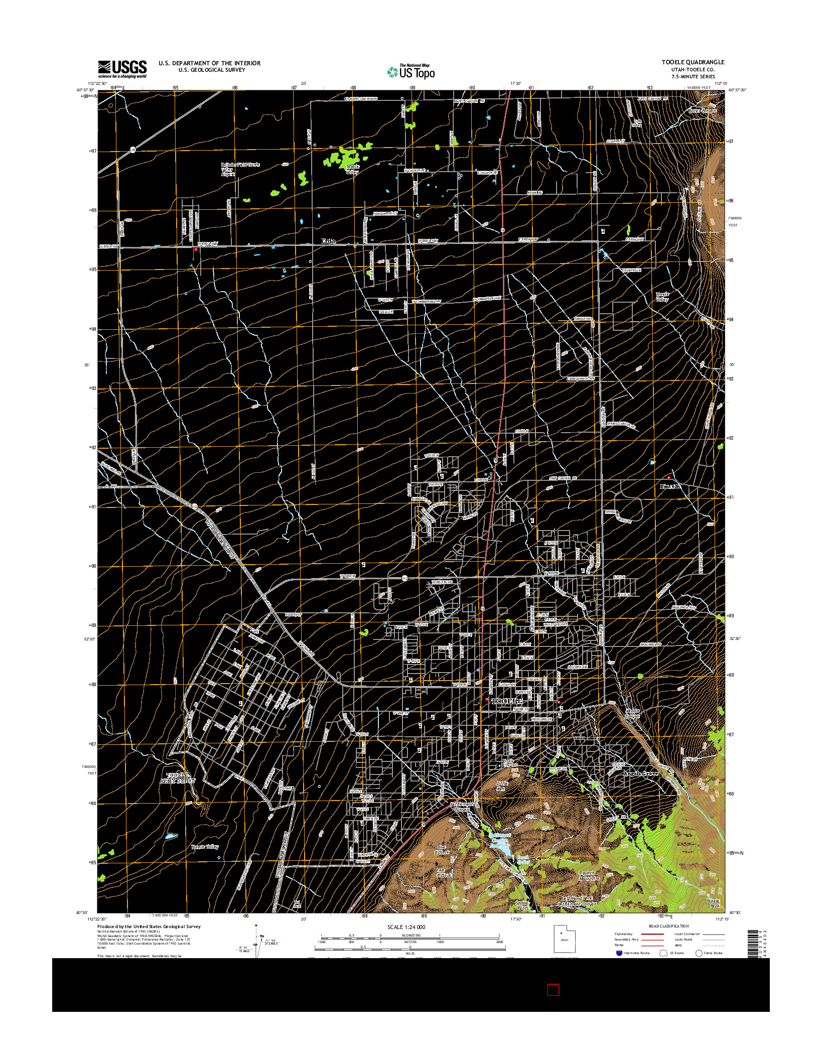 USGS US TOPO 7.5-MINUTE MAP FOR TOOELE, UT 2014