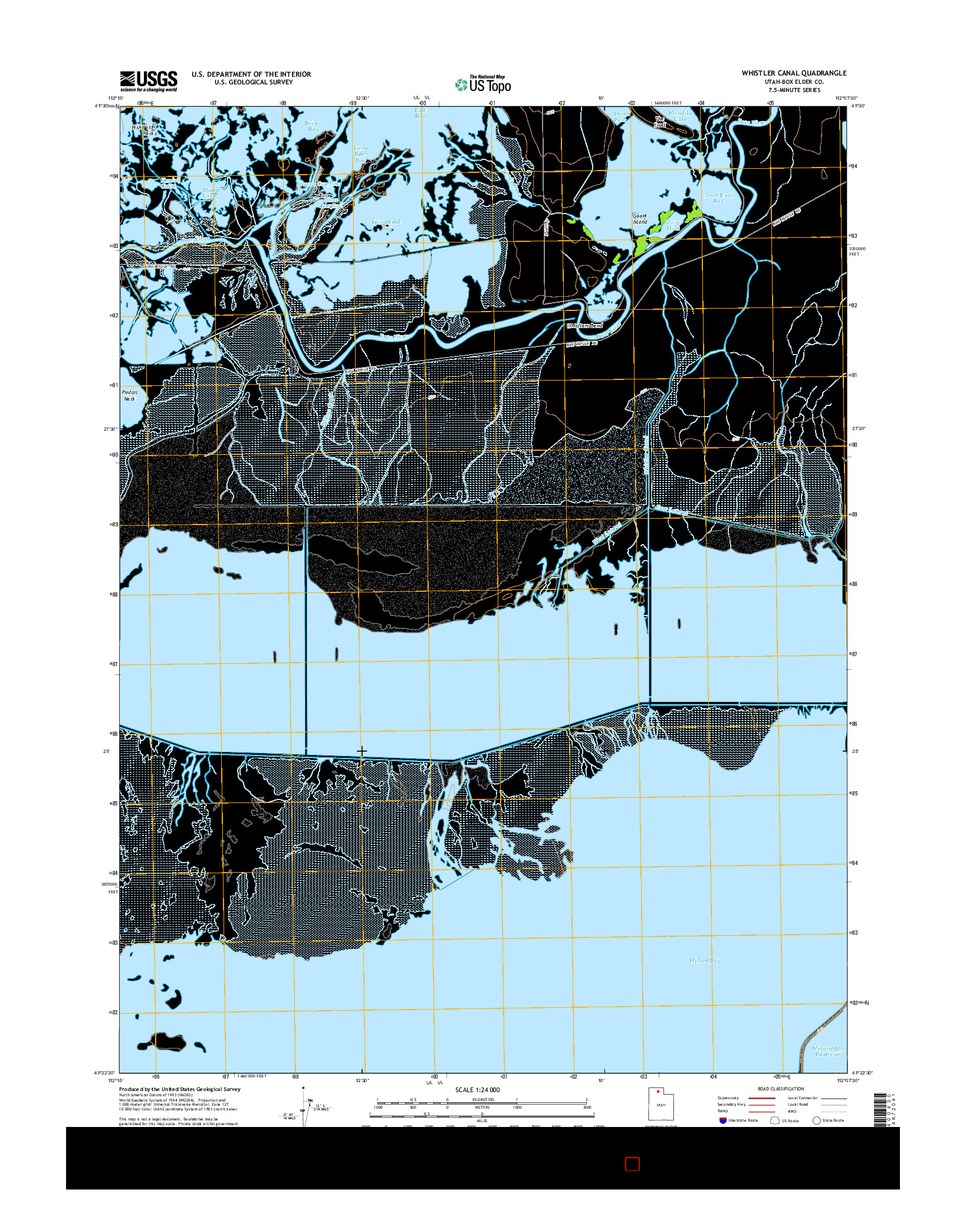 USGS US TOPO 7.5-MINUTE MAP FOR WHISTLER CANAL, UT 2014