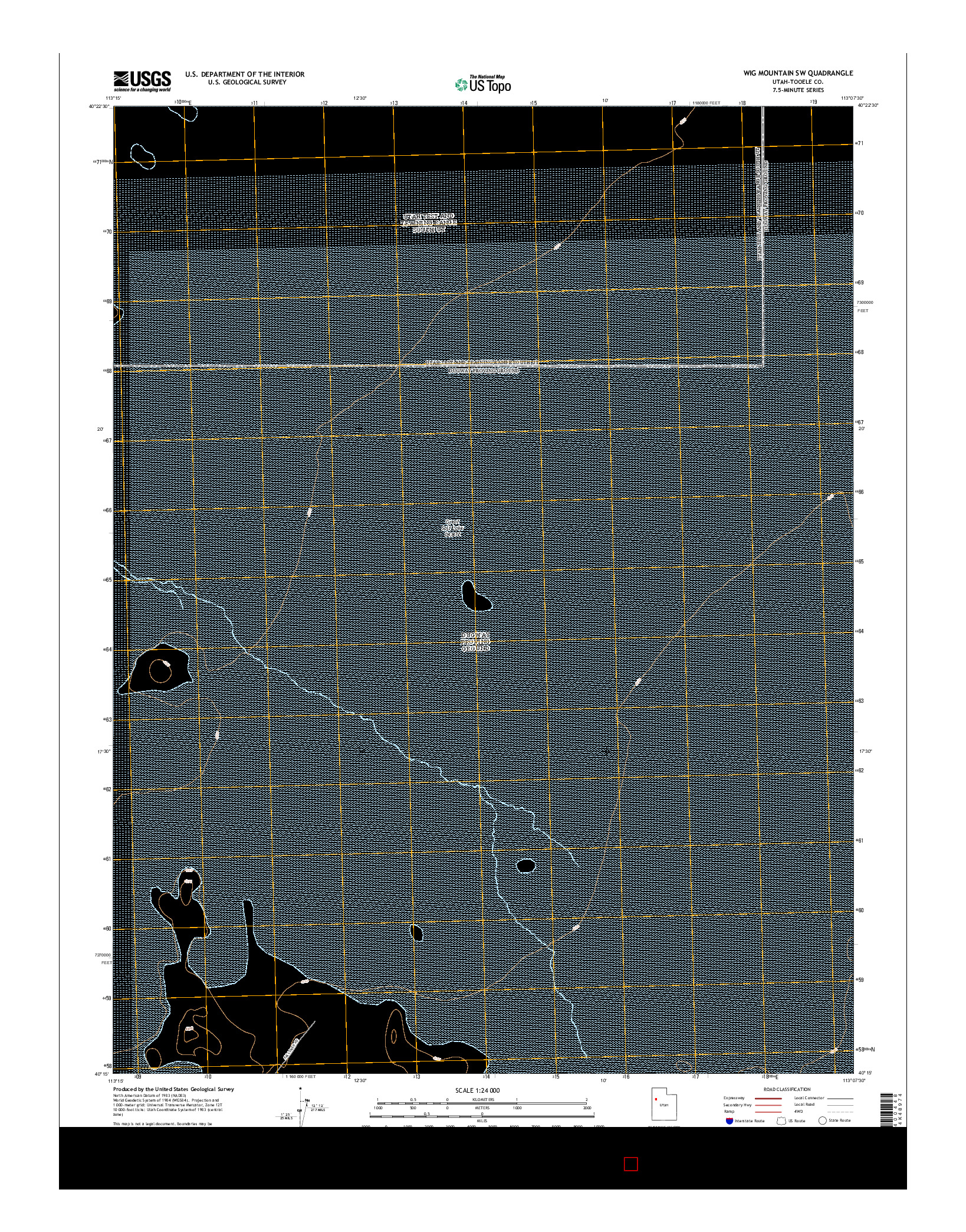 USGS US TOPO 7.5-MINUTE MAP FOR WIG MOUNTAIN SW, UT 2014