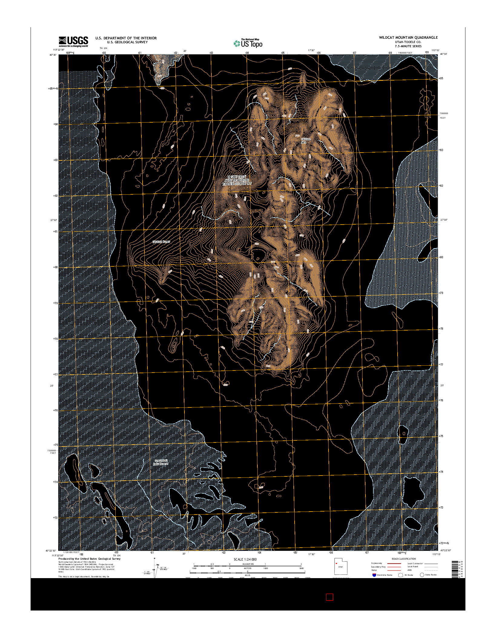 USGS US TOPO 7.5-MINUTE MAP FOR WILDCAT MOUNTAIN, UT 2014