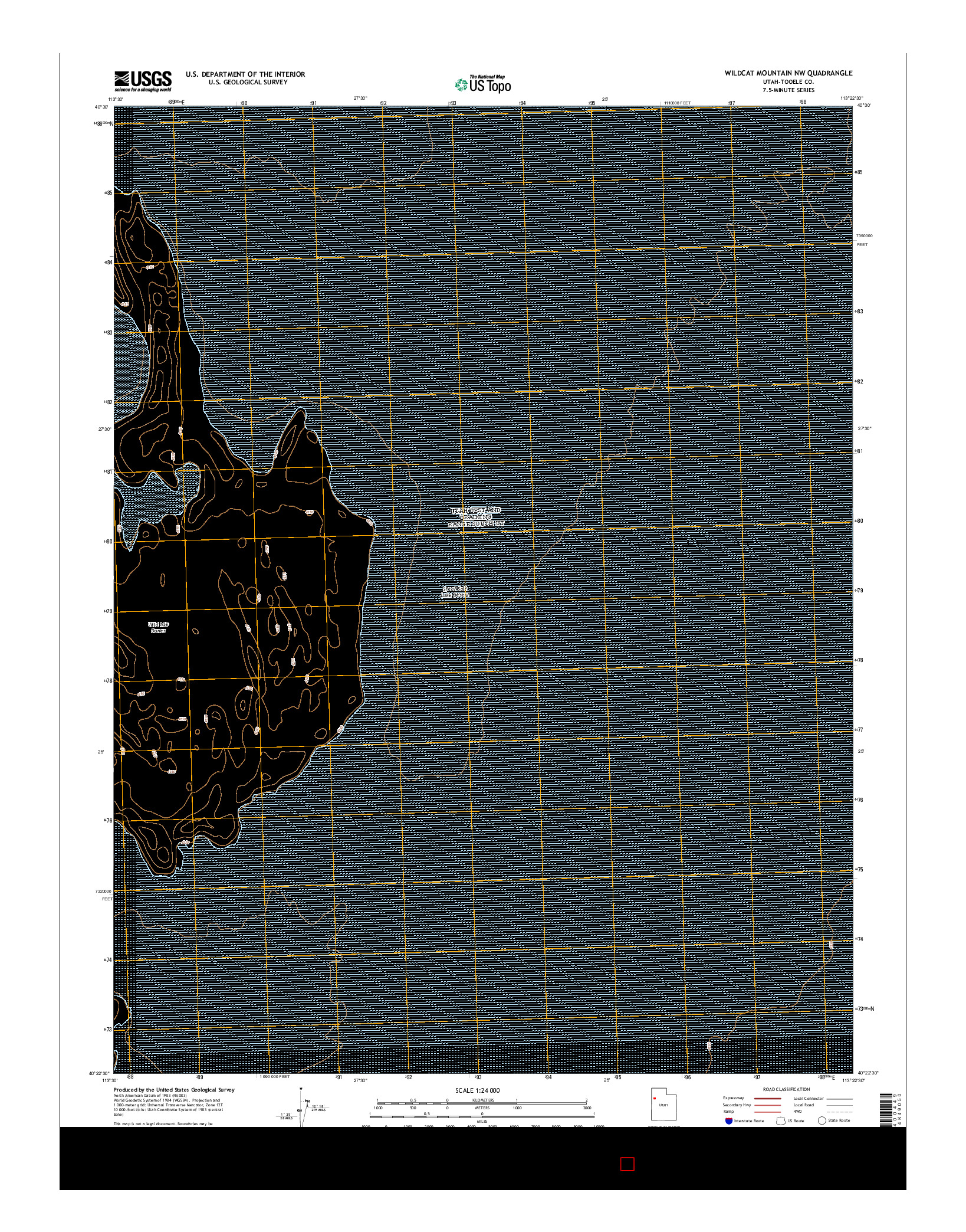 USGS US TOPO 7.5-MINUTE MAP FOR WILDCAT MOUNTAIN NW, UT 2014