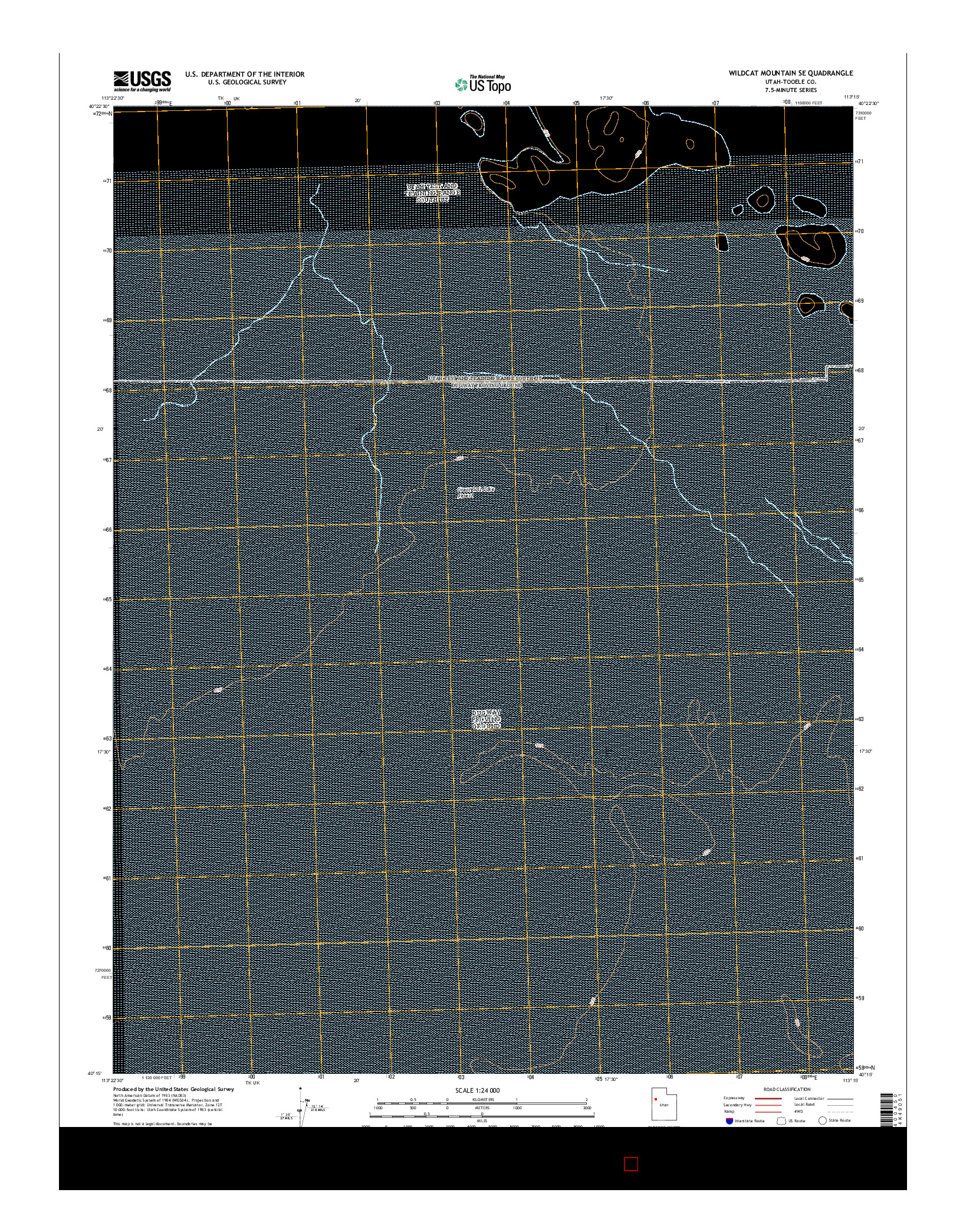 USGS US TOPO 7.5-MINUTE MAP FOR WILDCAT MOUNTAIN SE, UT 2014