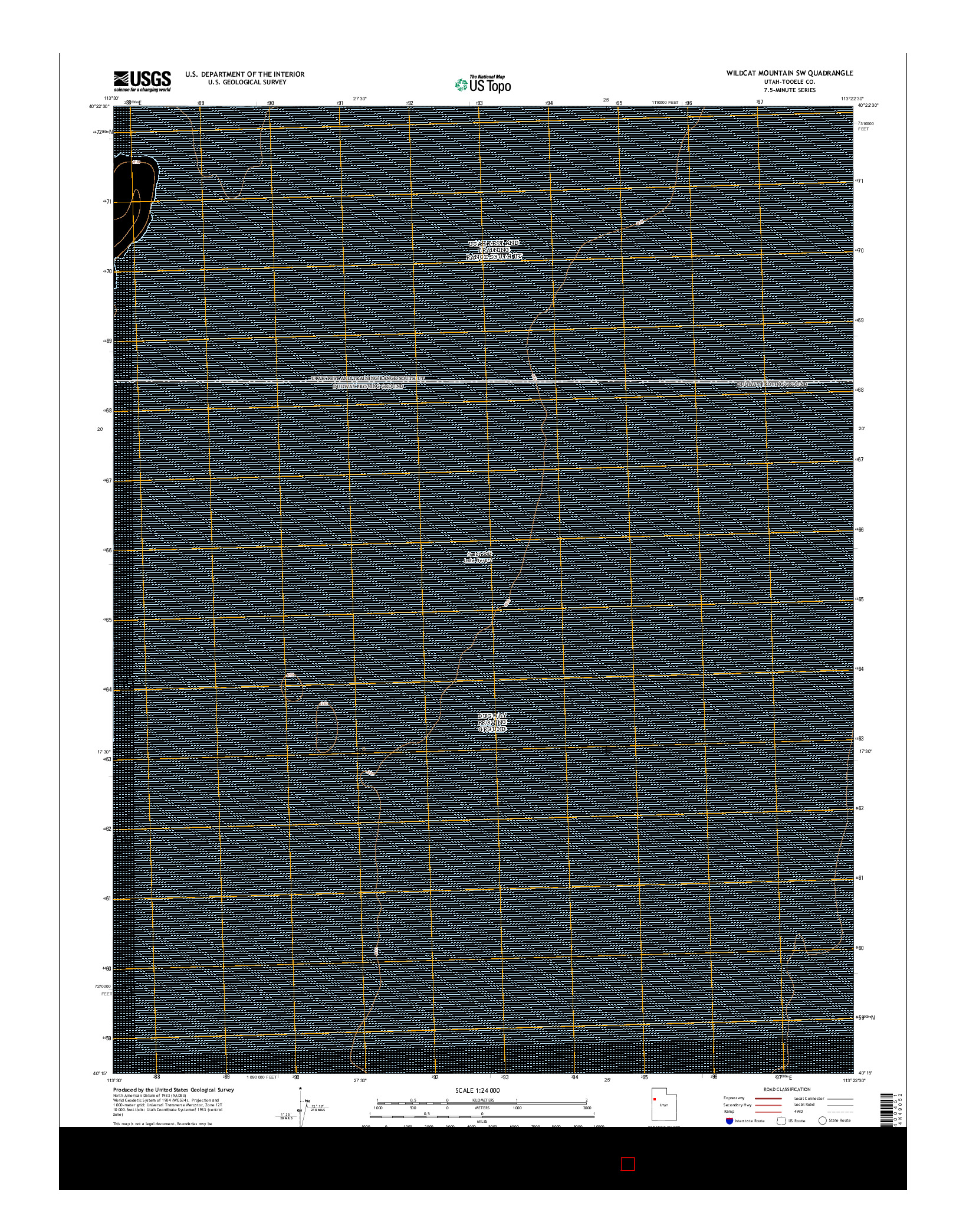 USGS US TOPO 7.5-MINUTE MAP FOR WILDCAT MOUNTAIN SW, UT 2014