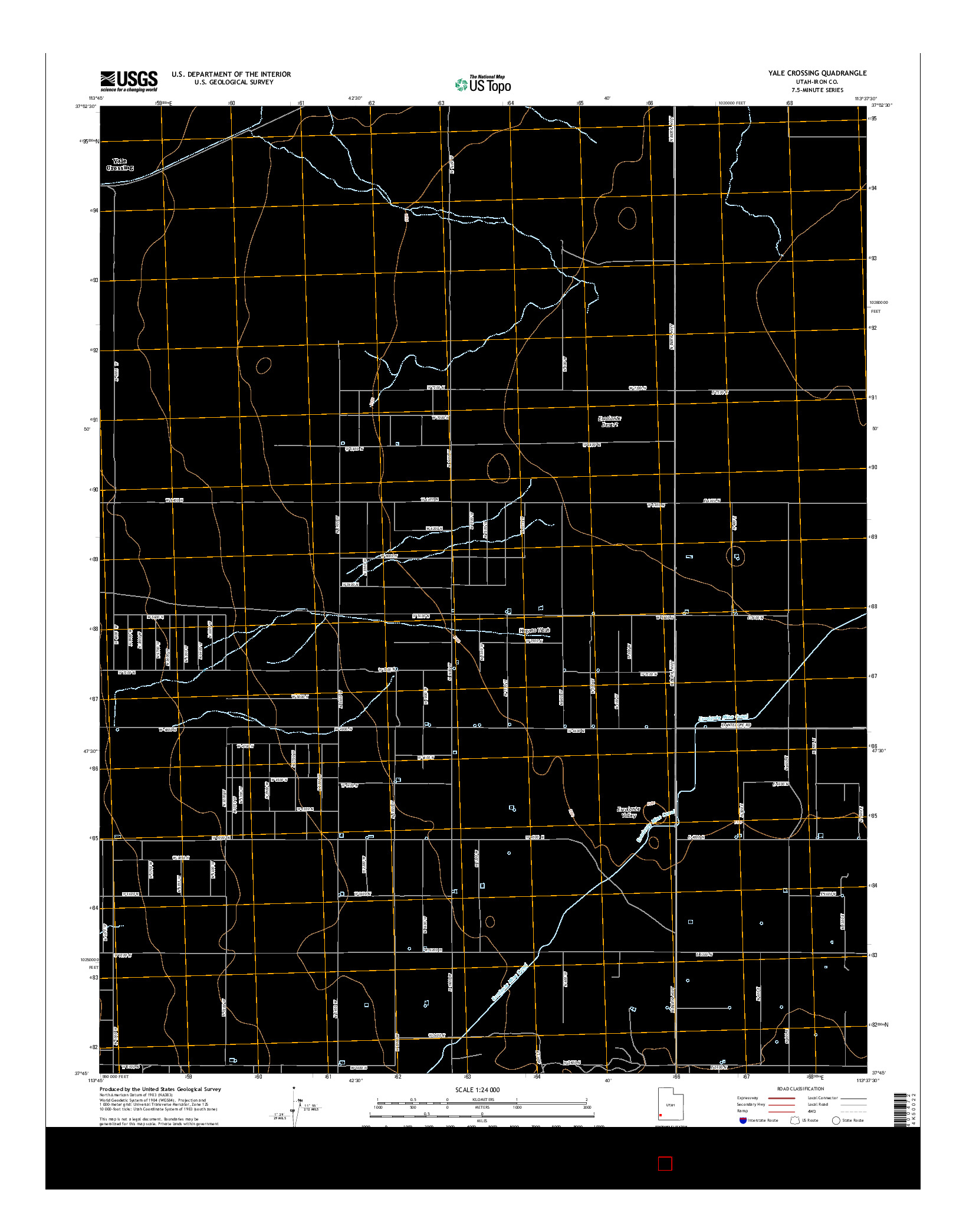 USGS US TOPO 7.5-MINUTE MAP FOR YALE CROSSING, UT 2014