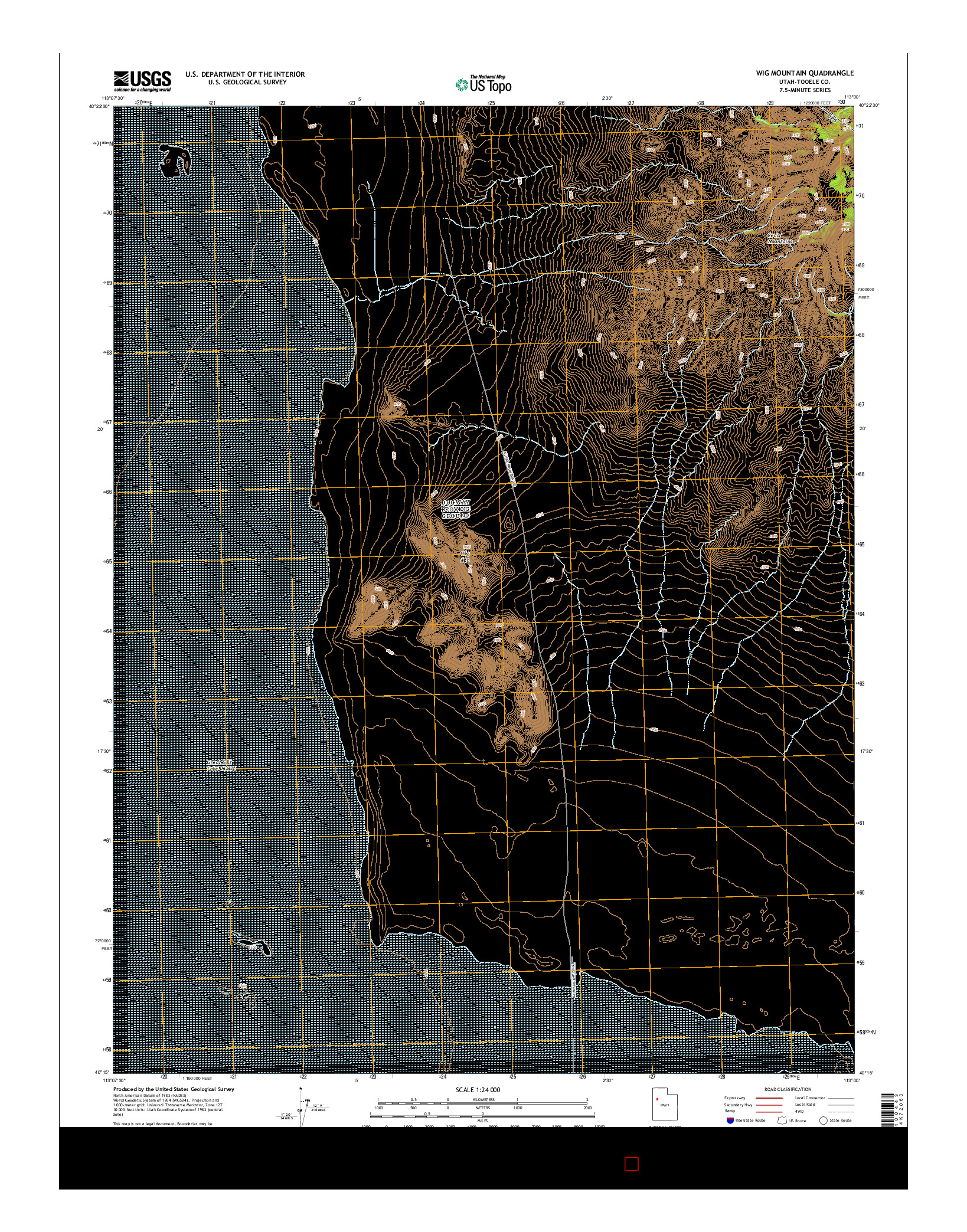 USGS US TOPO 7.5-MINUTE MAP FOR WIG MOUNTAIN, UT 2014