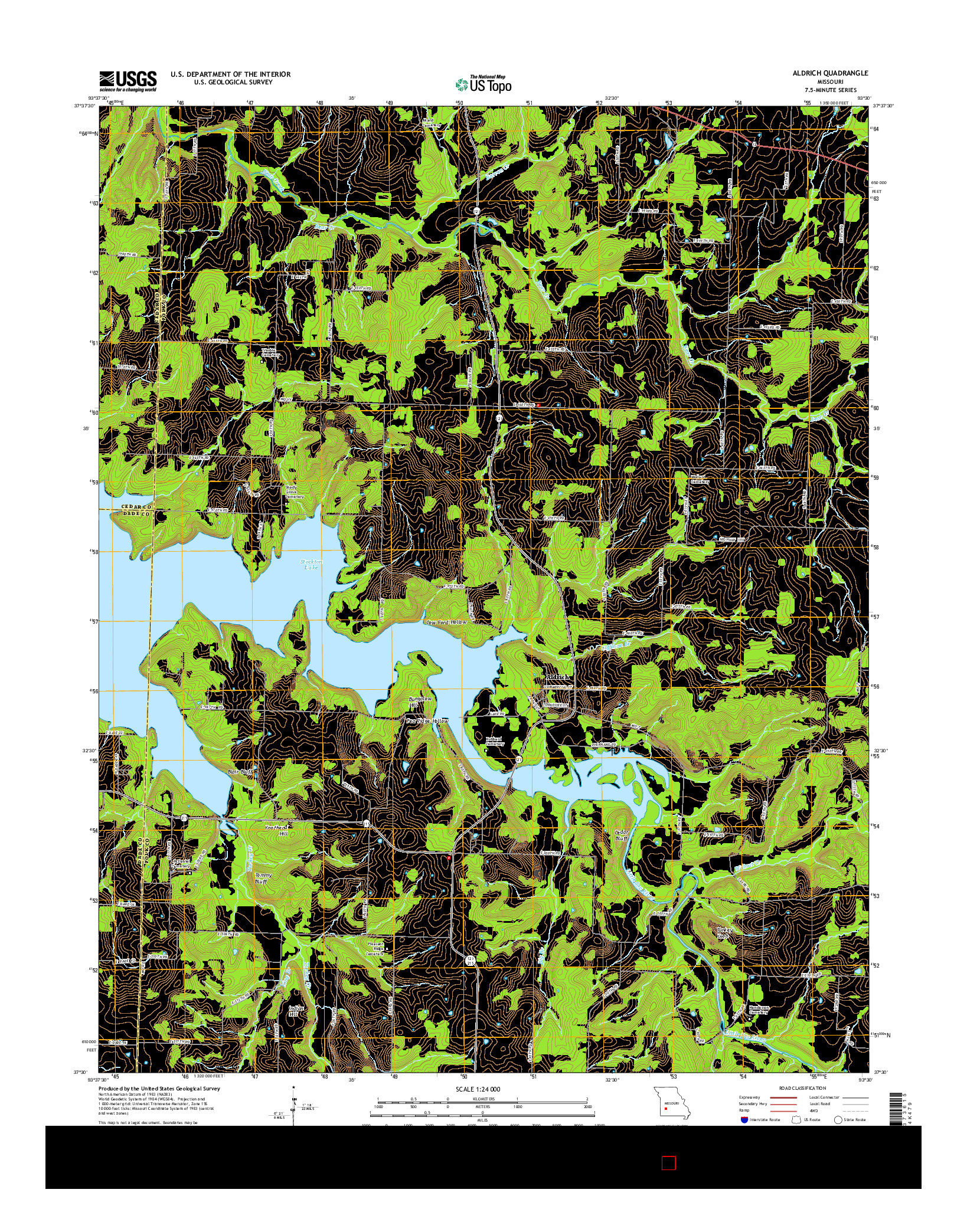 USGS US TOPO 7.5-MINUTE MAP FOR ALDRICH, MO 2015