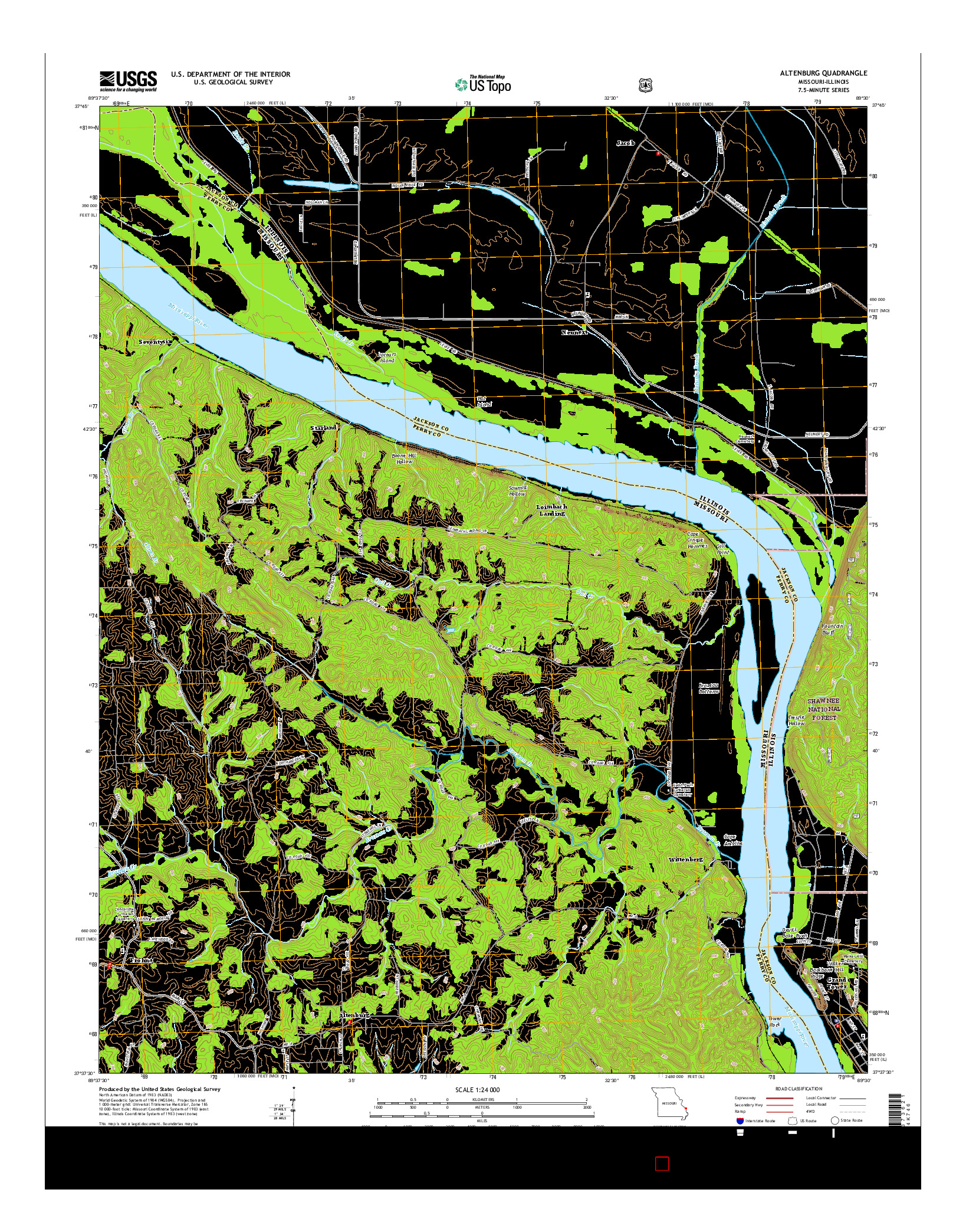 USGS US TOPO 7.5-MINUTE MAP FOR ALTENBURG, MO-IL 2015