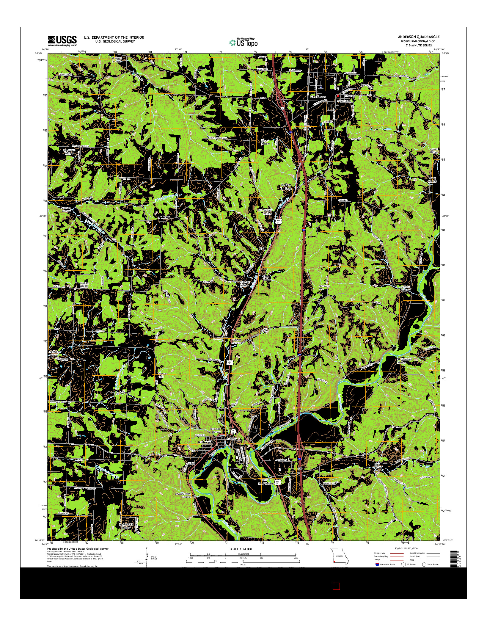 USGS US TOPO 7.5-MINUTE MAP FOR ANDERSON, MO 2015