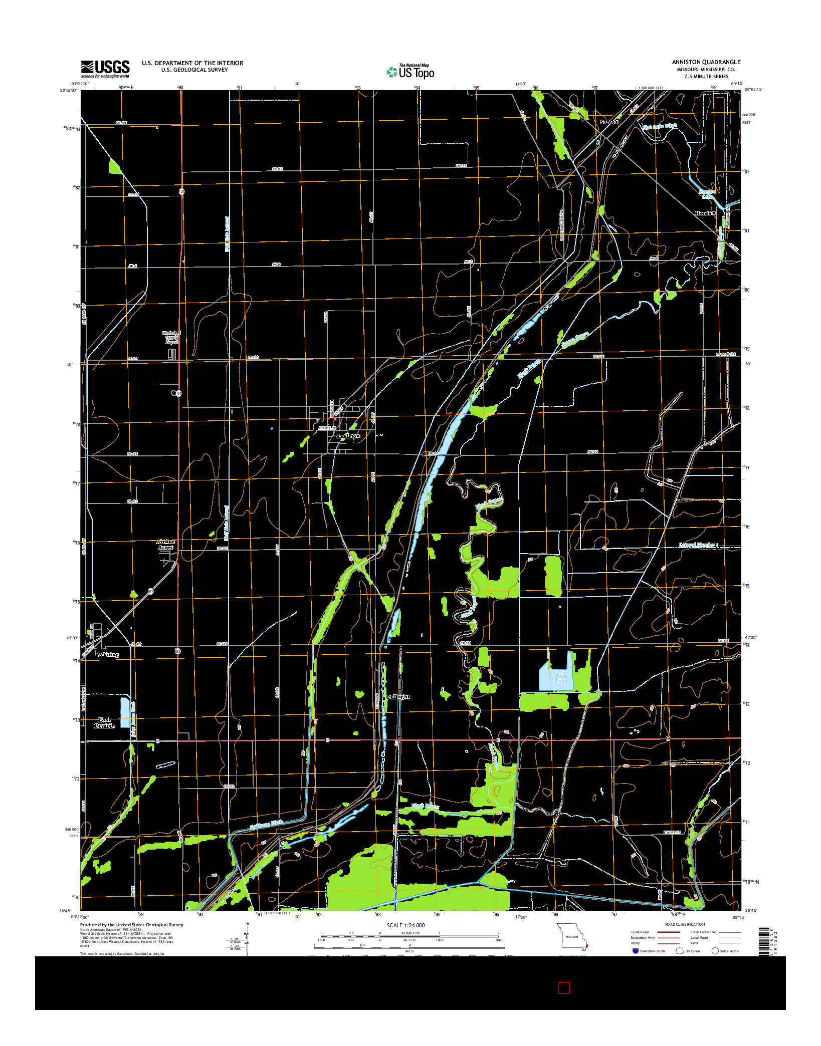 USGS US TOPO 7.5-MINUTE MAP FOR ANNISTON, MO 2015