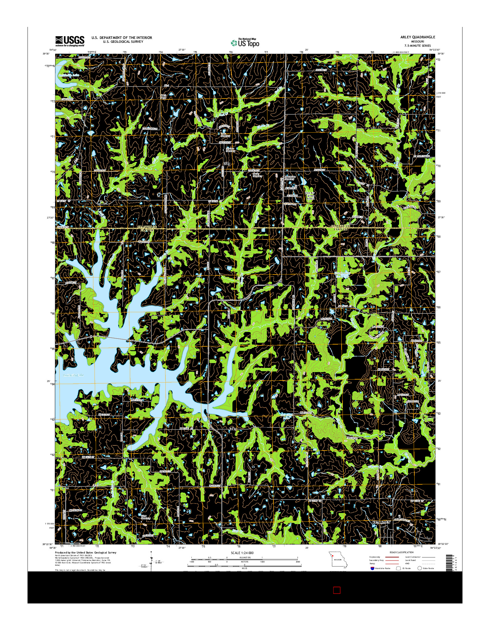 USGS US TOPO 7.5-MINUTE MAP FOR ARLEY, MO 2015