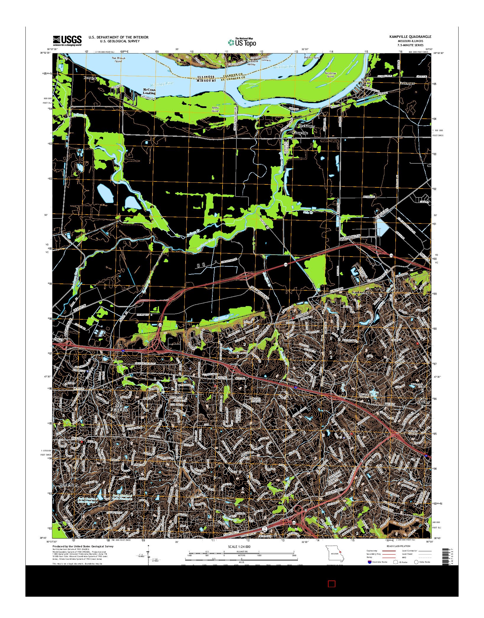 USGS US TOPO 7.5-MINUTE MAP FOR KAMPVILLE, MO-IL 2015