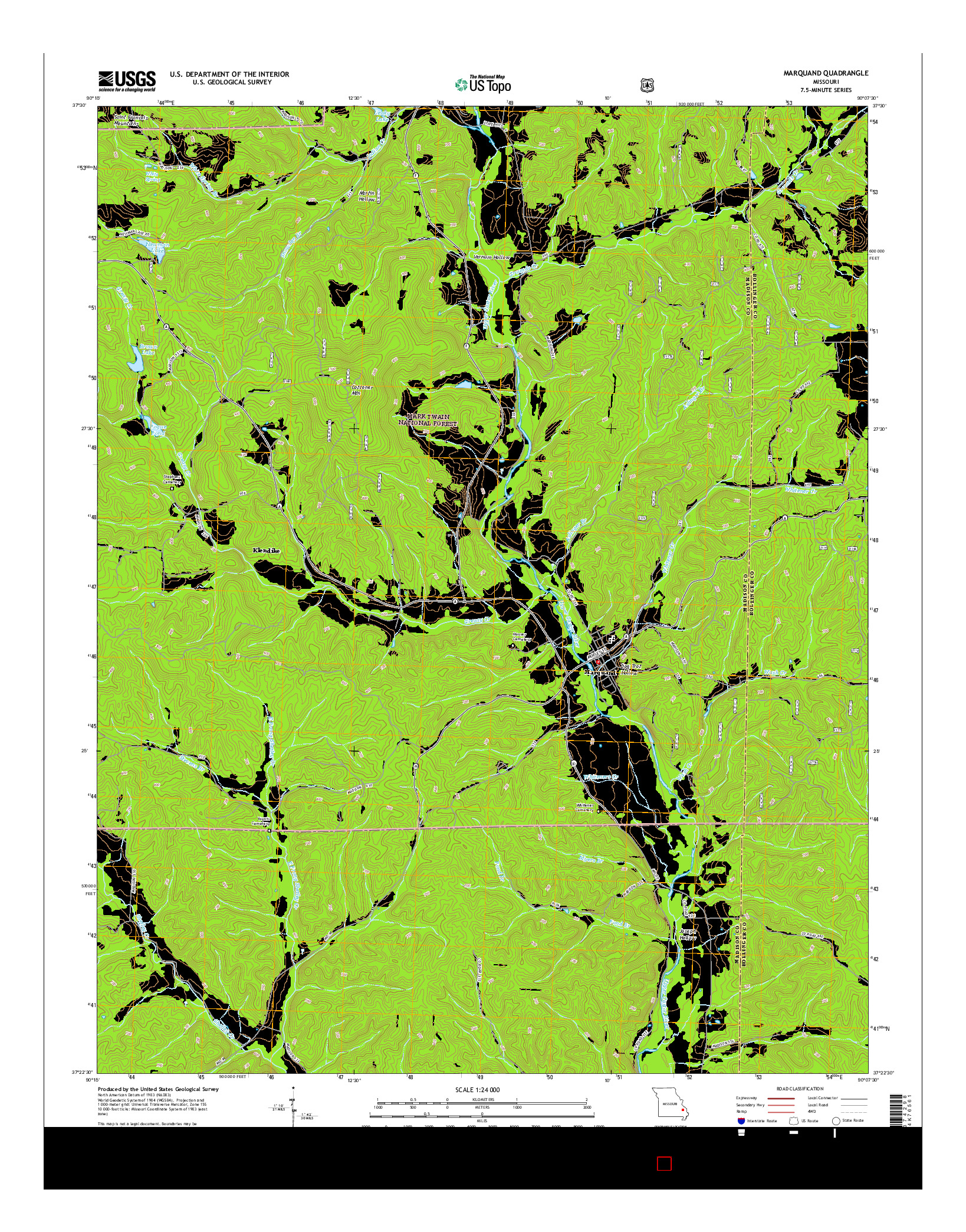 USGS US TOPO 7.5-MINUTE MAP FOR MARQUAND, MO 2015