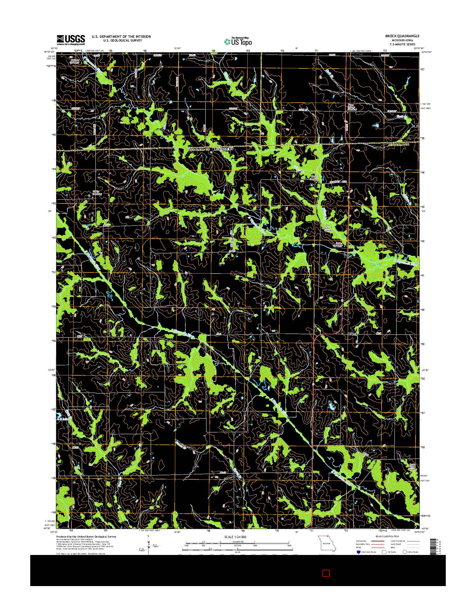 USGS US TOPO 7.5-MINUTE MAP FOR BROCK, MO-IA 2015