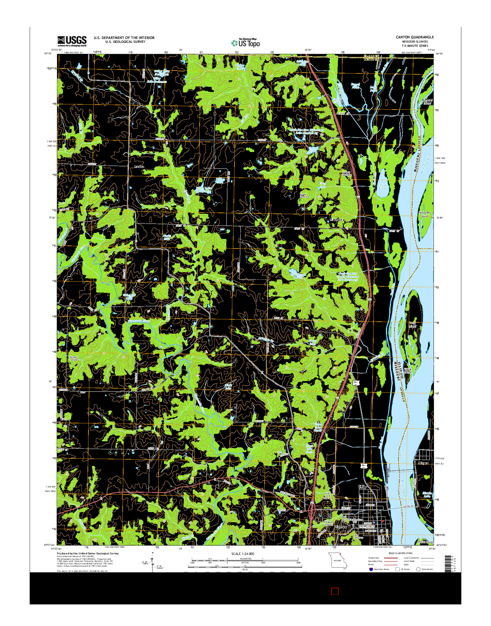 USGS US TOPO 7.5-MINUTE MAP FOR CANTON, MO-IL 2015