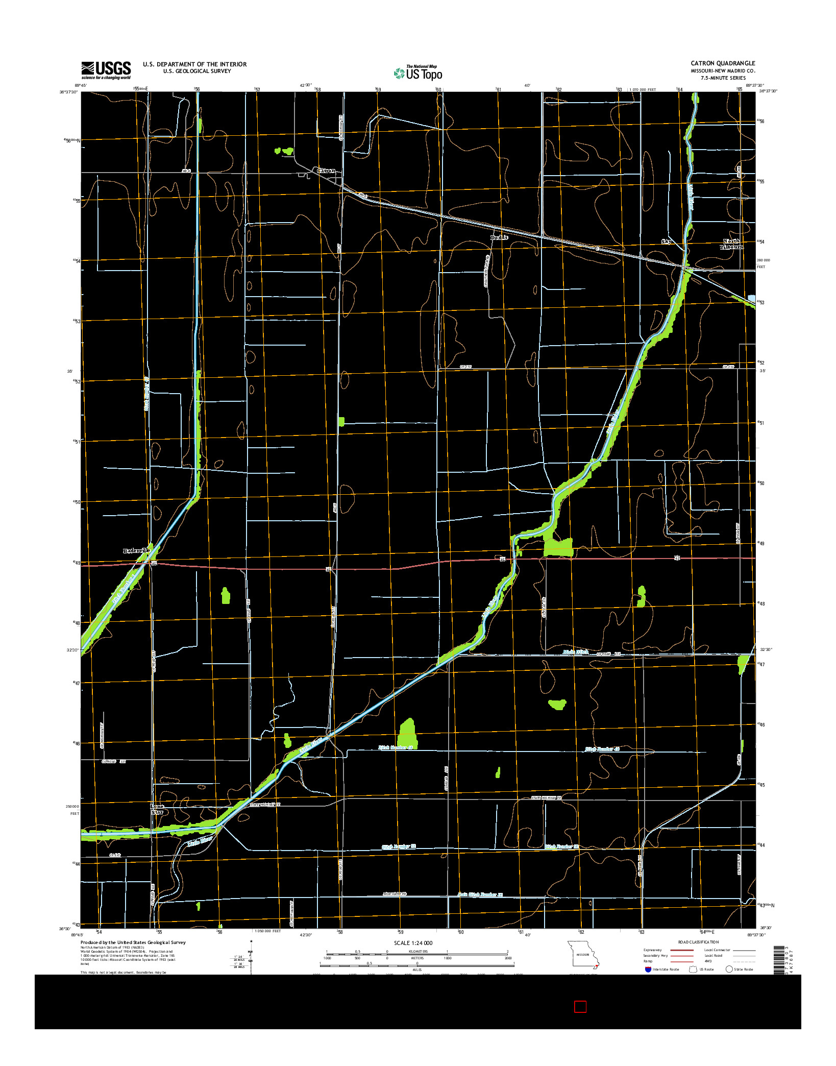 USGS US TOPO 7.5-MINUTE MAP FOR CATRON, MO 2015