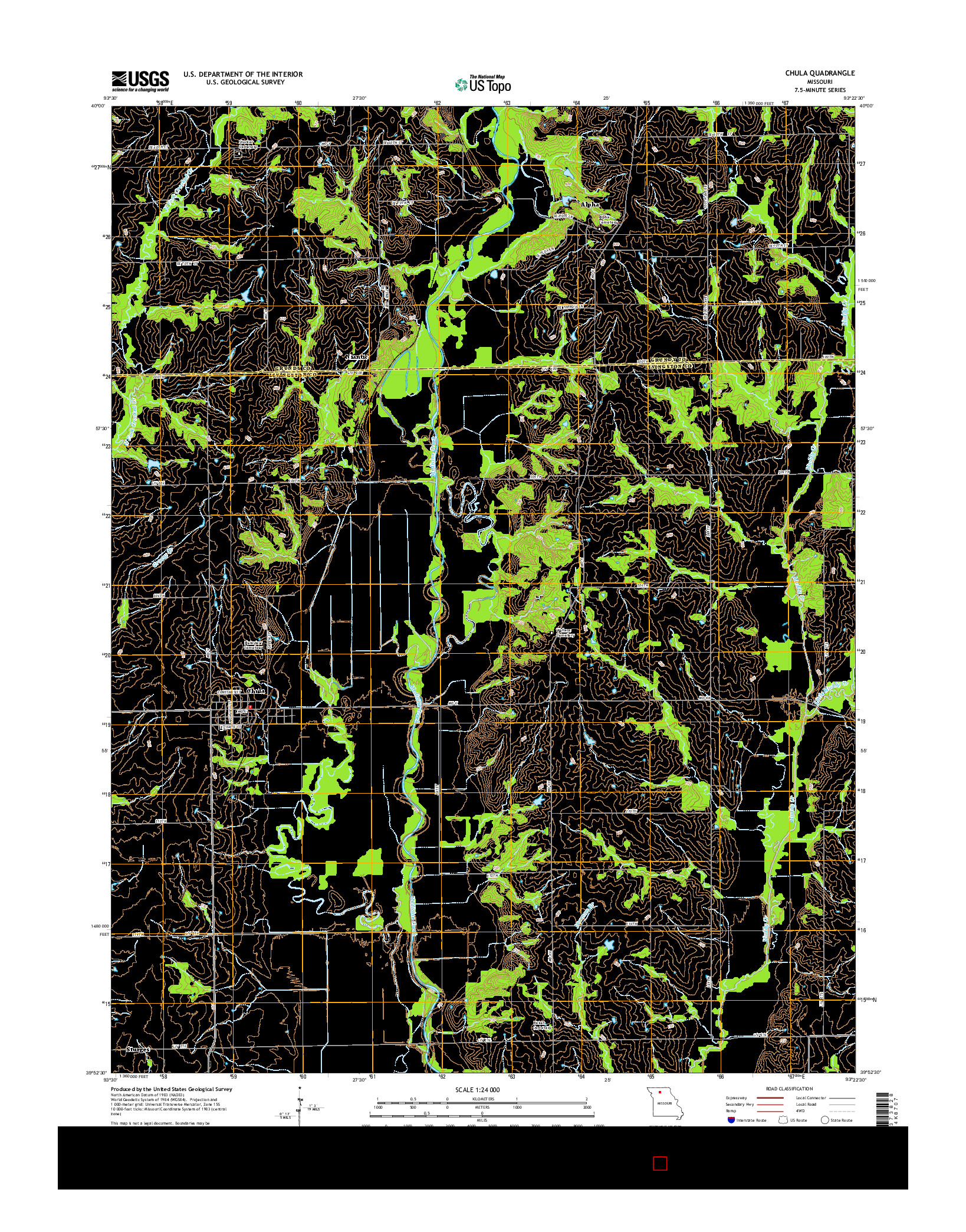 USGS US TOPO 7.5-MINUTE MAP FOR CHULA, MO 2015