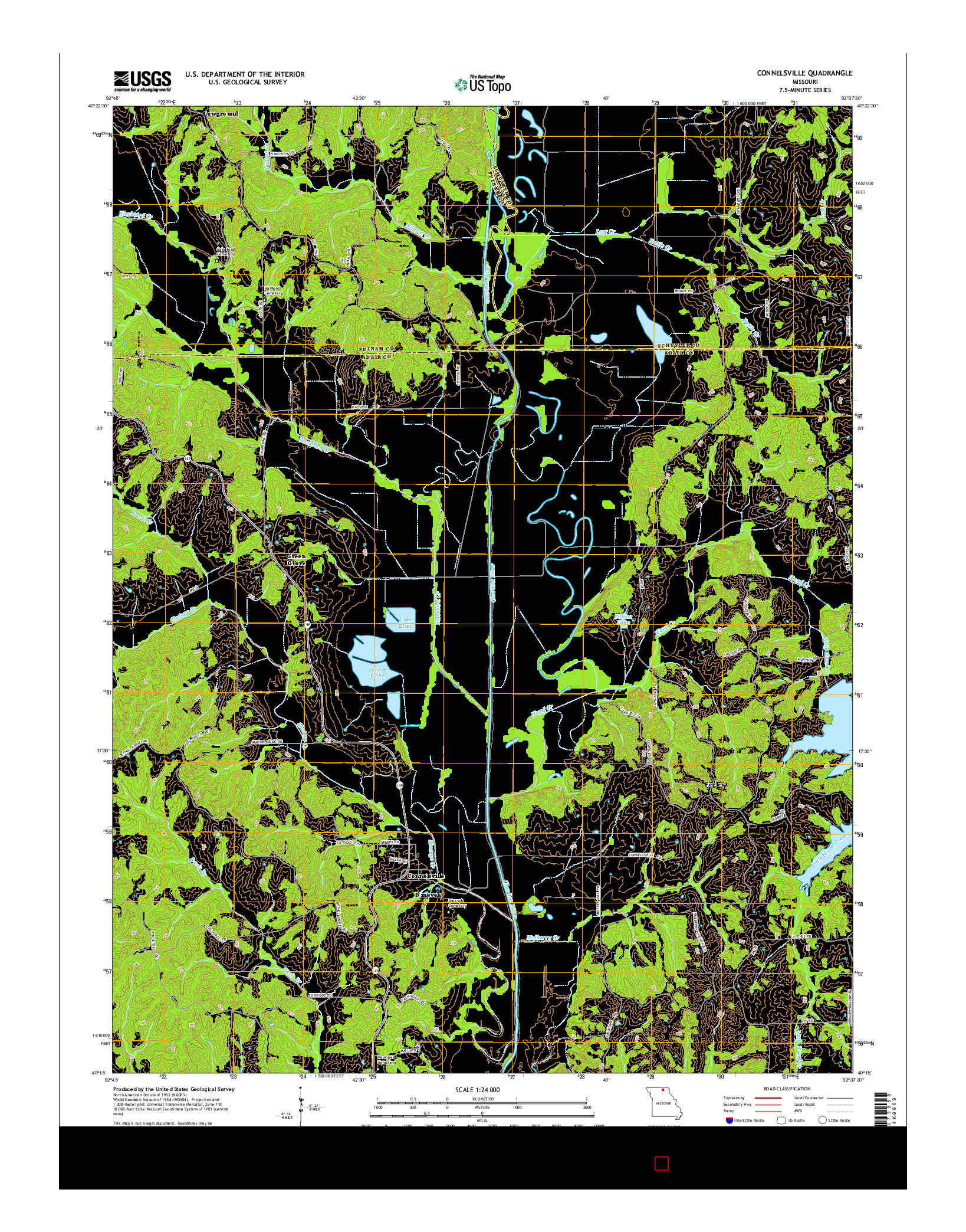 USGS US TOPO 7.5-MINUTE MAP FOR CONNELSVILLE, MO 2015